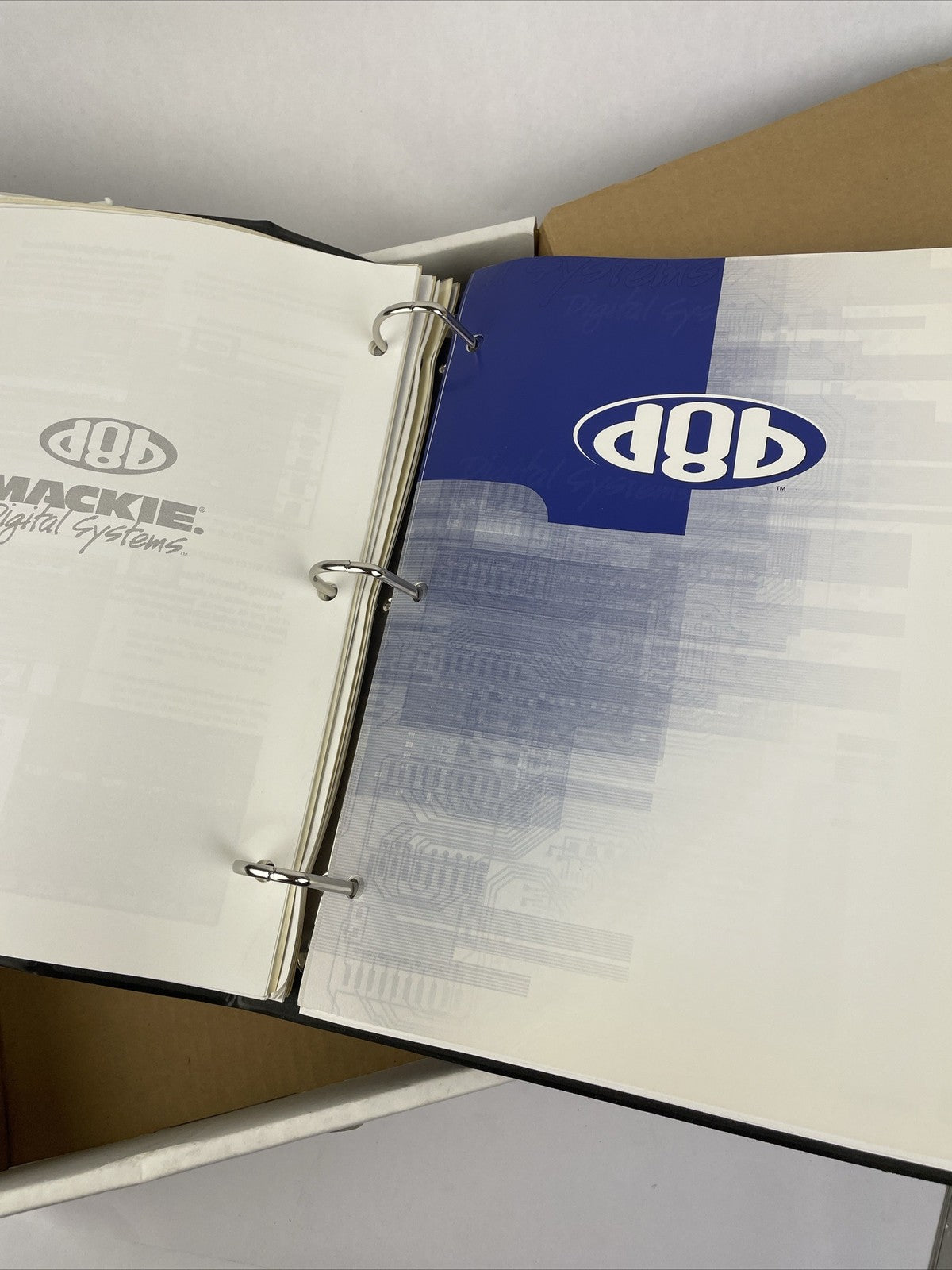 Mackie Digital Systems 8 Bus Owner's Manual & Protective Binder in Original Box