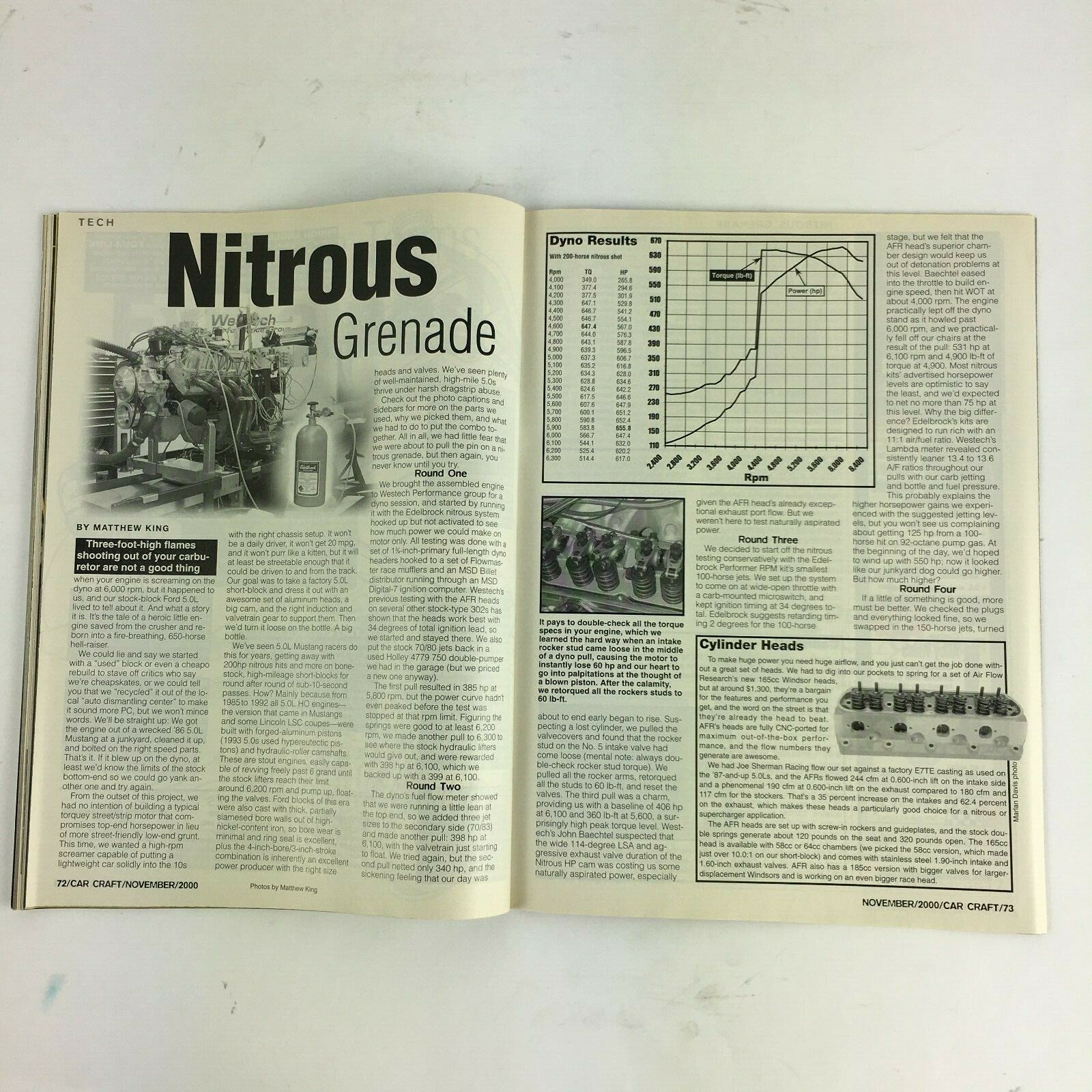 November 2000 Car Craft Magazine 50 Tips & Tricks Summer Nationals Action! 