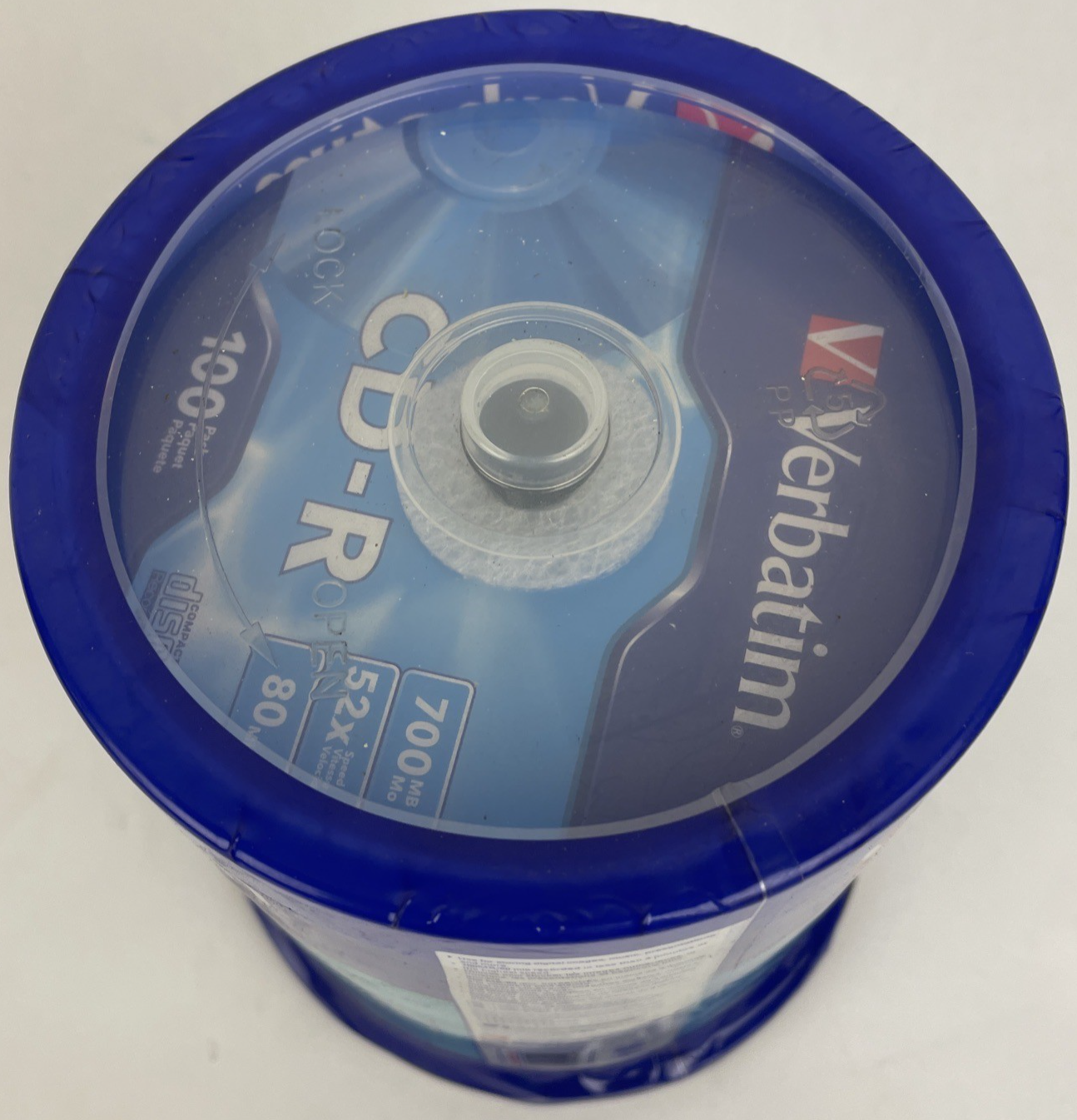NOS OEM Verbatim 94554 52x CD-R CD R 700MB Capacity Gray 100/Pack