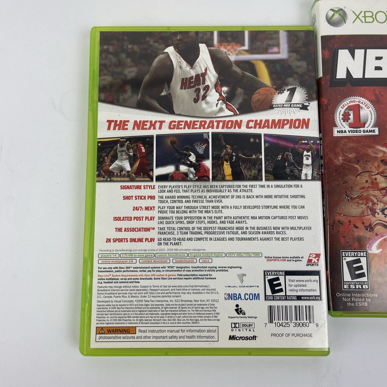 XBOX 360 Live : 2K Sports NBA 2K7 and  XBOX 360 : NBA 2K12 - Complete - LOOK