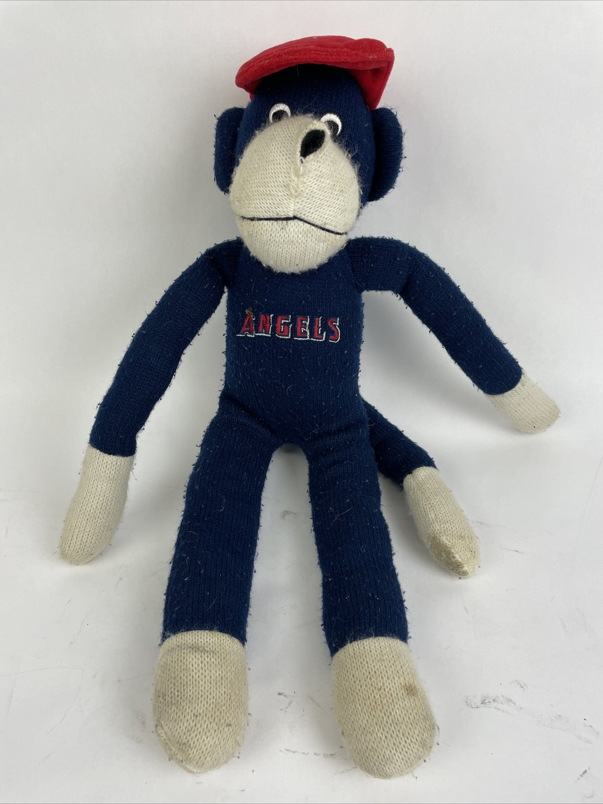 Anaheim Angels Baseball Team Red Rally Monkey KNIT Doll MLB BASEBALL FOREVER