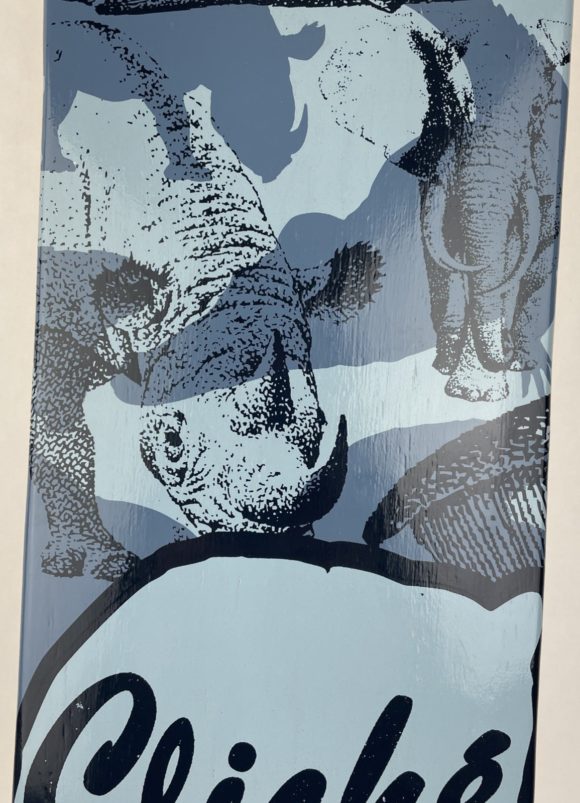 RARE Vintage Cliche Skateboards " Big Camo Blank Series Skateboard Deck 7" x 31"