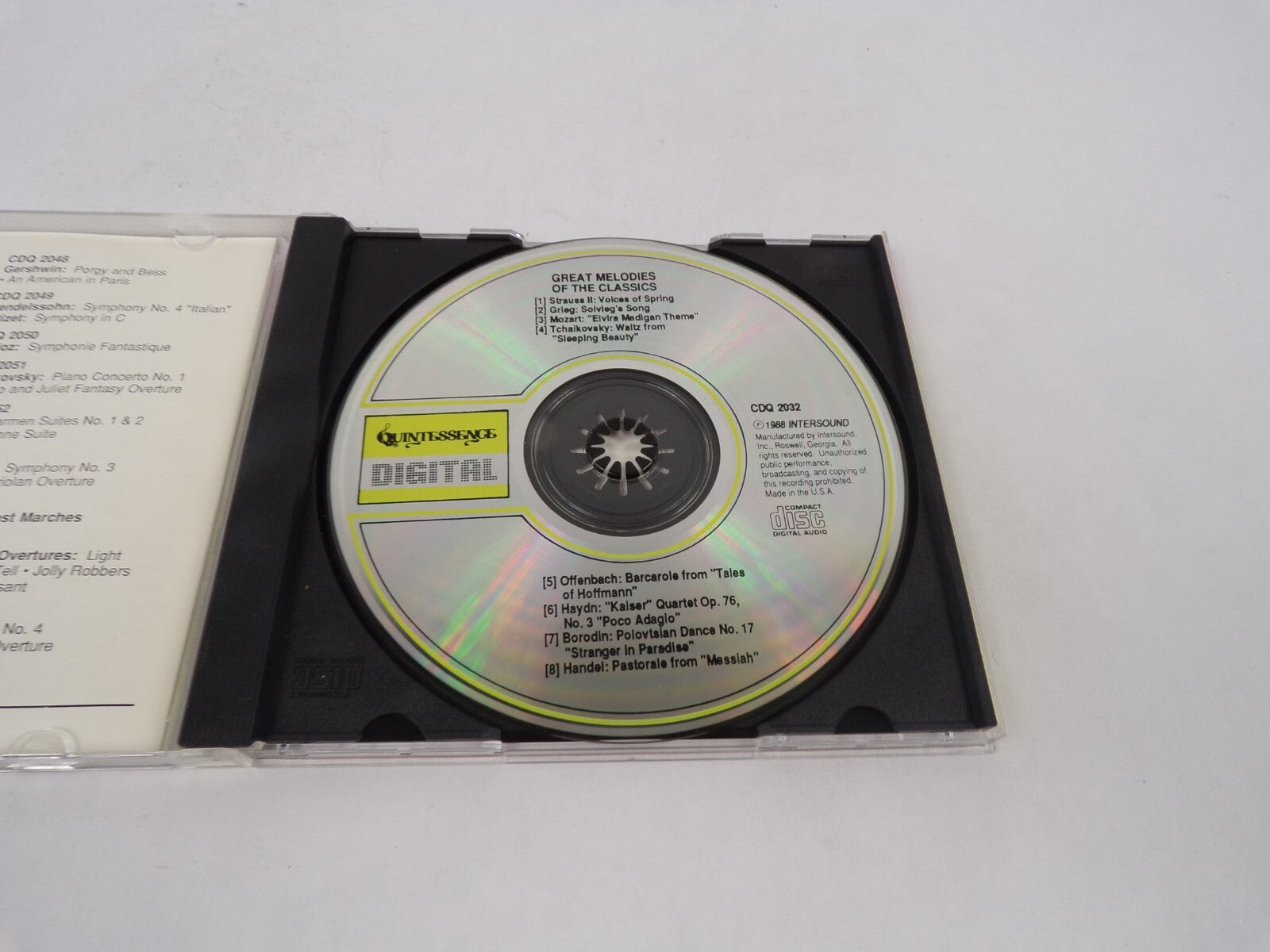 Great Melodies Of The Classics Grieg Tchaikovsky Strauss Mozart aJ.Strauss CD#71