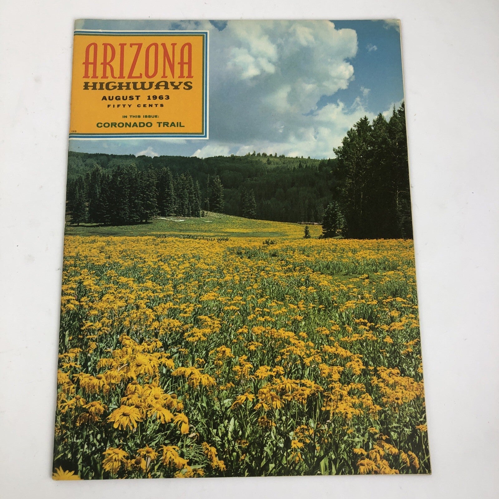 Vintage ARIZONA HIGHWAYS Magazine - August, 1963 - Coronado Trail  * VGC * LOOK