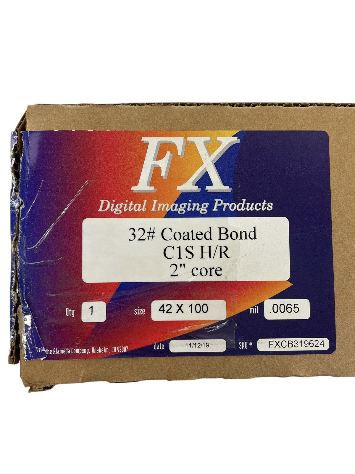 32# Bond Large Format Instant Dry Photo Paper 42" x 100 ft 2" core 0.0065 mil