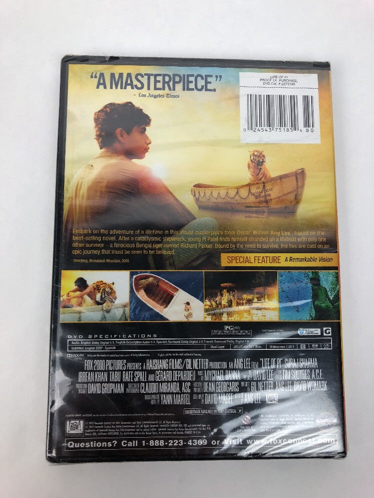  (DVD, 2013)Life of Pi  Ang Lee 20th Century Fox - NEW!! Fast Free Shipping