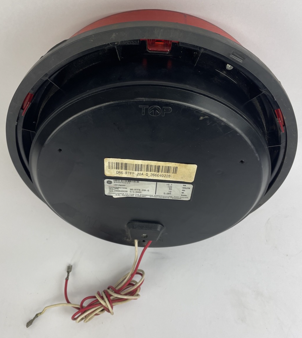 12" General Electric GE RED LED Traffic Light Signal Lens 120V Model  DR6      A