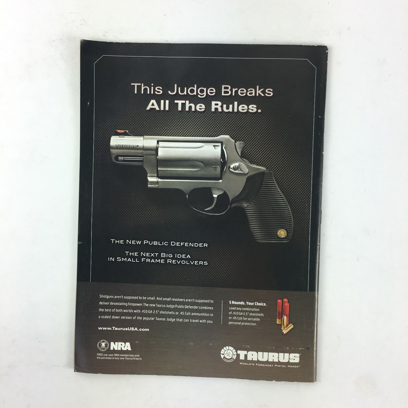 July 2010 Guns Magazine PM9 9mm .357 S&W Magnum NAA .22 WMR .308 Winchester