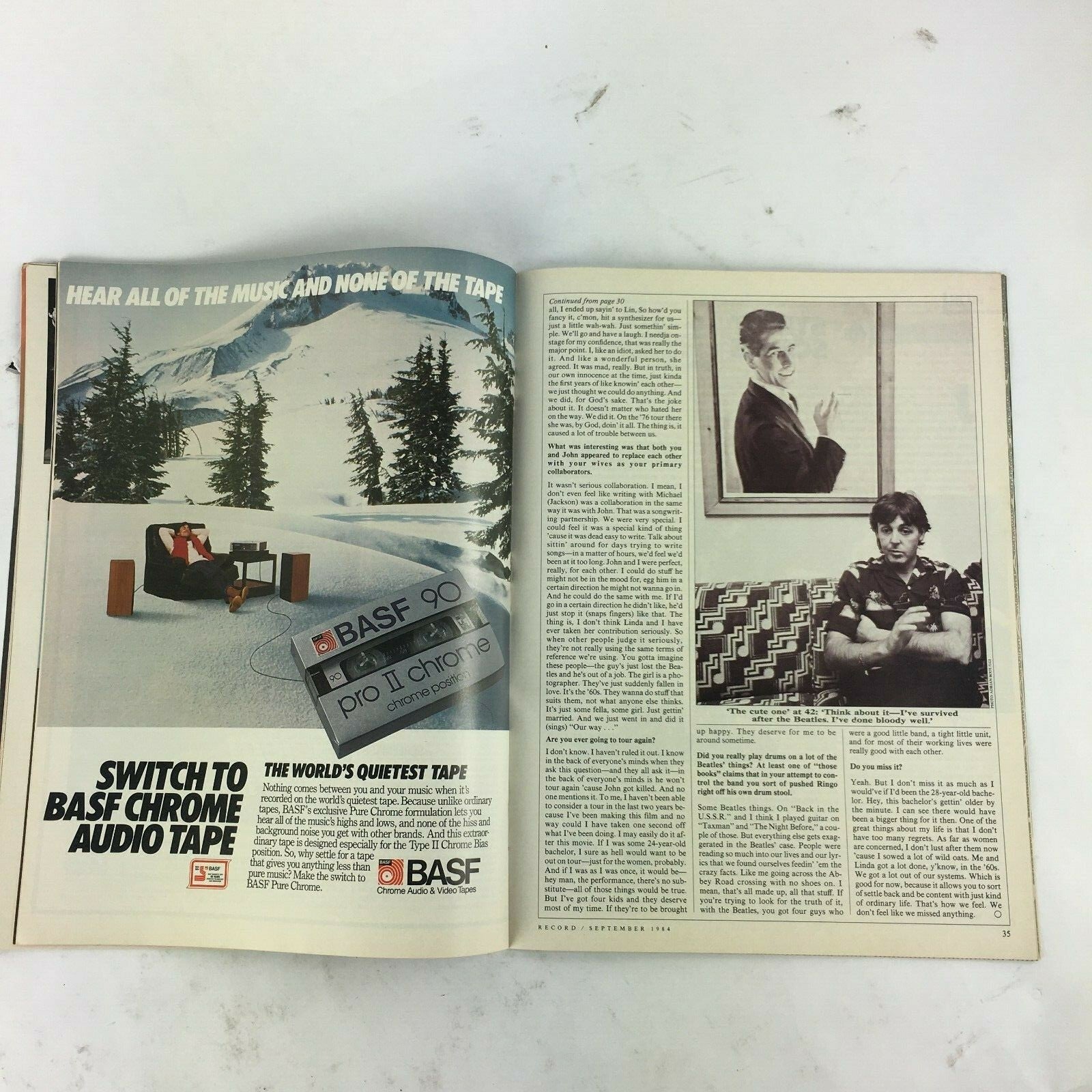 September 1984 Record Magazine Paul Mc Cartney Little Steven Stevie Ray Vaughan