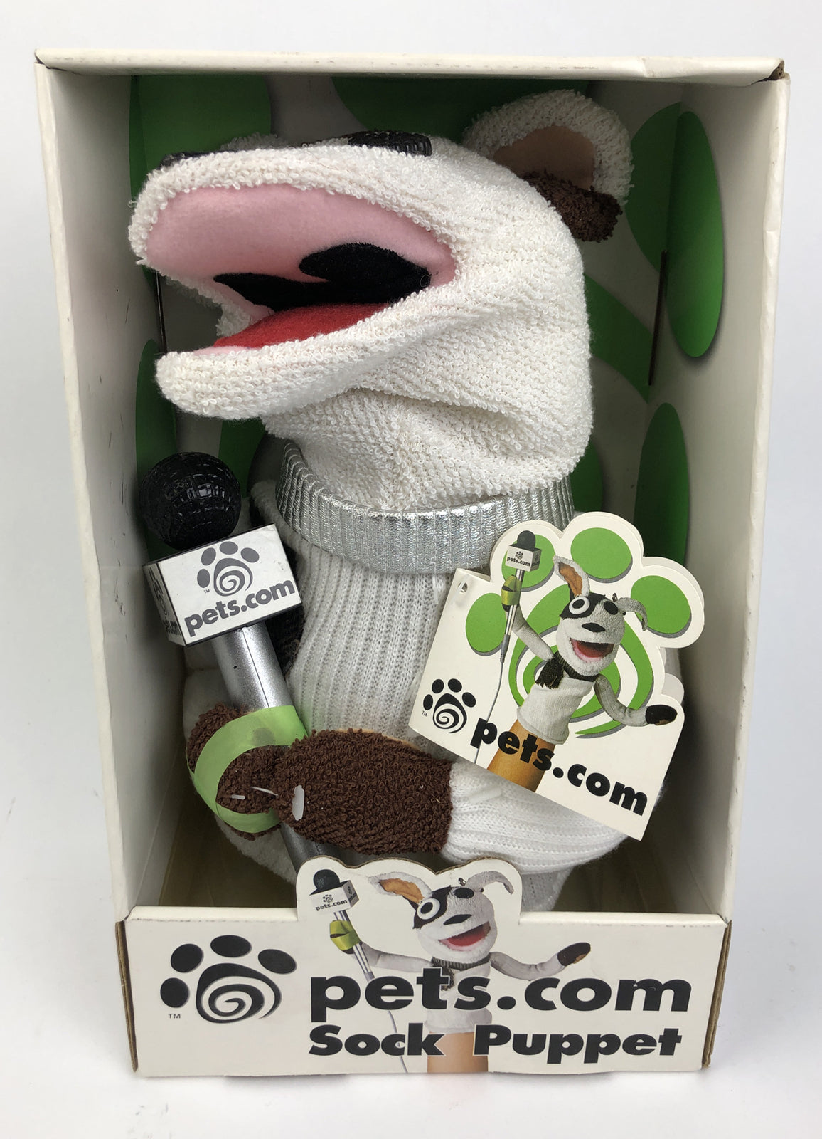Pets.com Famous Sock Puppet Interview Dog With Box & Tag Style # 09375 - LOOK
