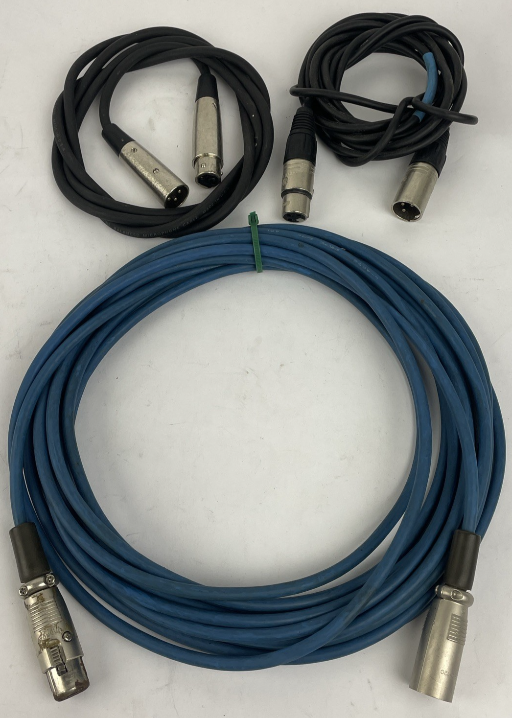 XLR 3 Pin Female - XLR 3 Pin Male Mic Audio Cord lot of 3 Neutrik Horizon Cannon
