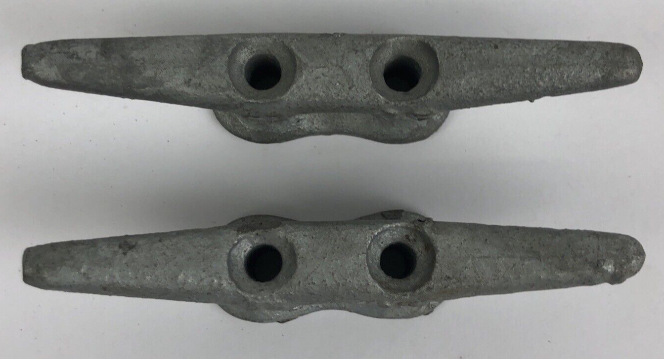 Lot of 2 x Sea Dog Line SEA-DOG 040103 Open Base Flat Head Cleat Marine - 3-1/2"