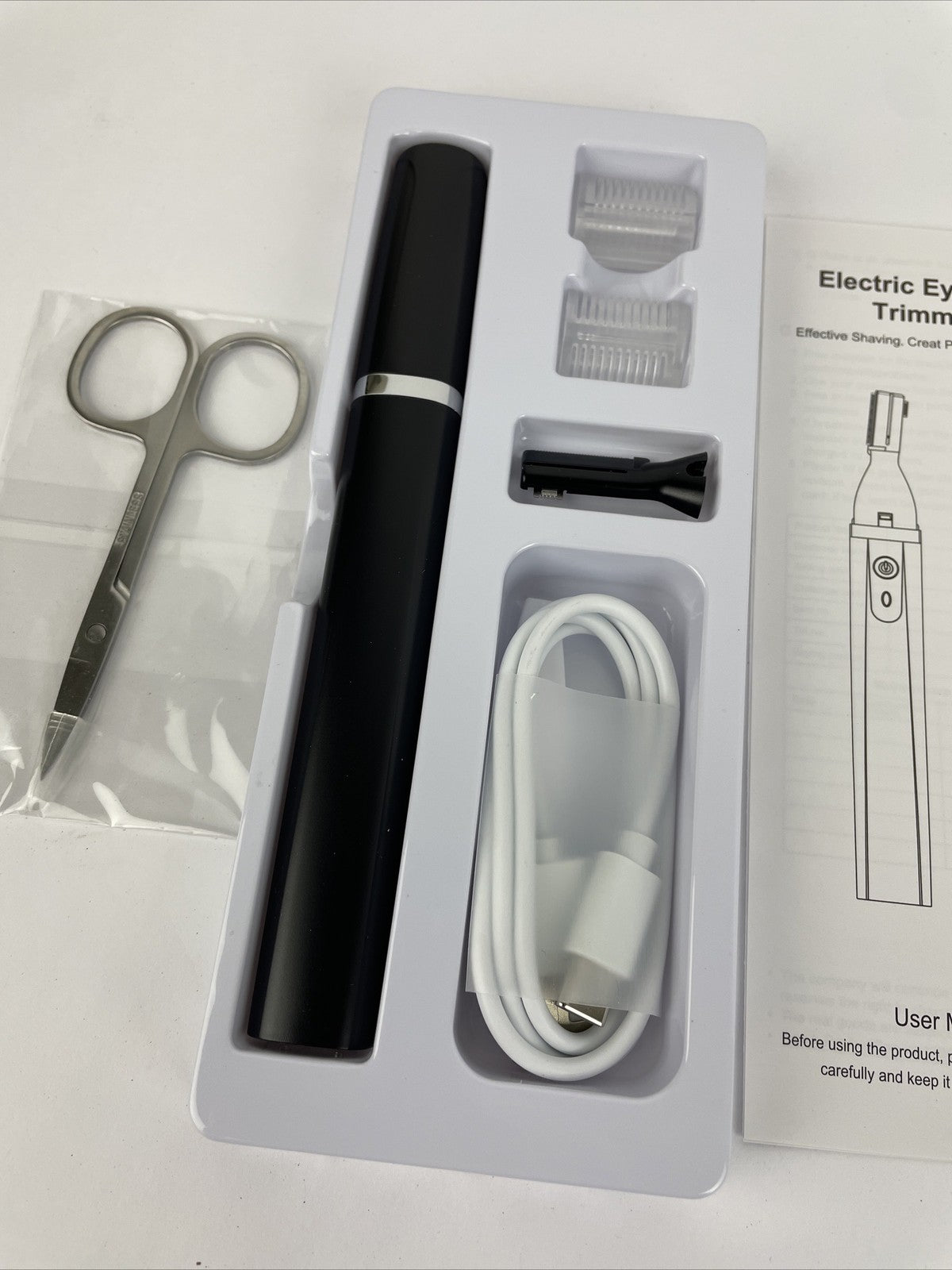 Electric Nose Ear Hair Trimmer Facial Eyebrow Mustache Beard Shaver for Travel