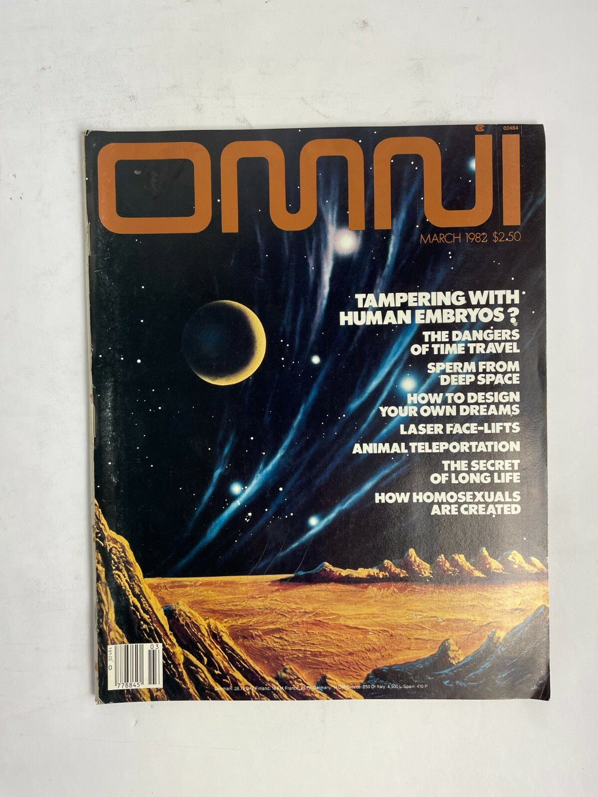 March 1982 Omni Magazine Tampering With Human Embryos Time Travel Your OwnDreams