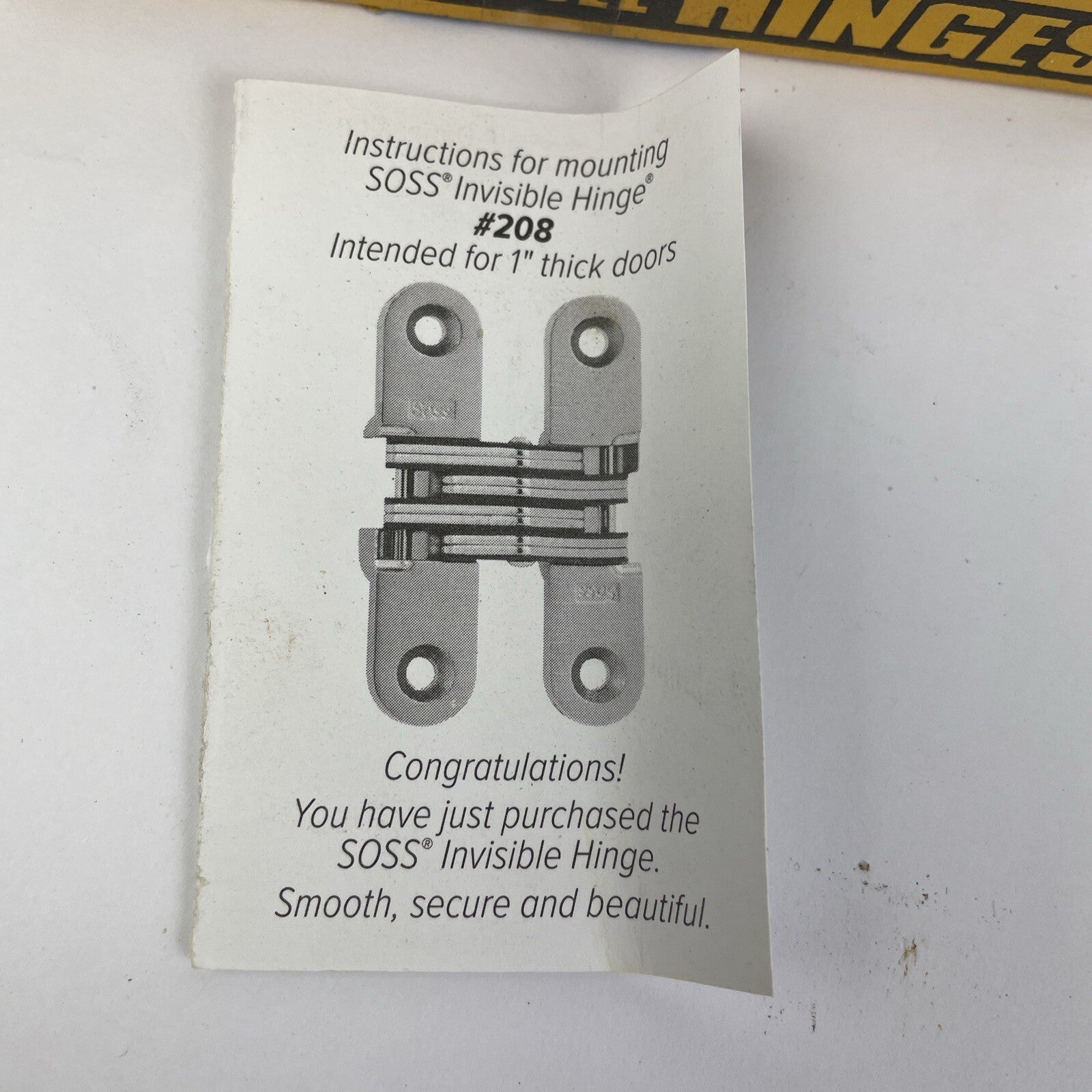 Soss 208US26D Invisible Medium Duty Door Hinge - 180° Opening - Single Hinge - S