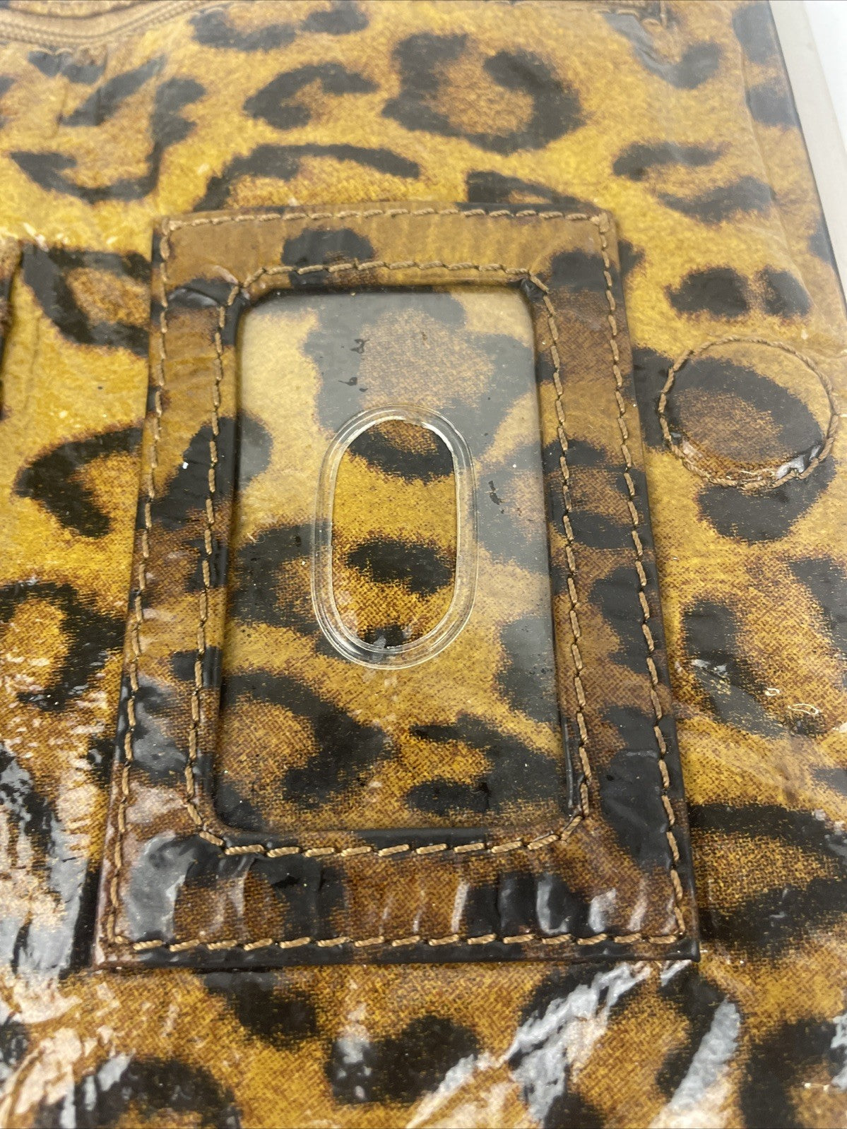 Hobo International Kiss Lock Metallic Leopard Cat Style Wallet Clutch - LOOK