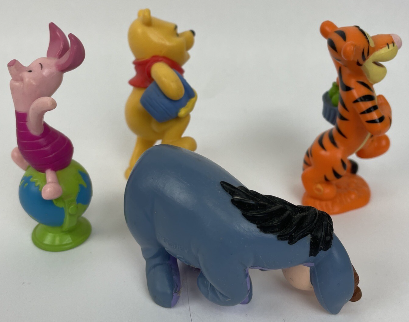 Disney Winnie The Pooh Mini Small Figures Piglet, Tigger, Eeyore Lot Of 4 Topper