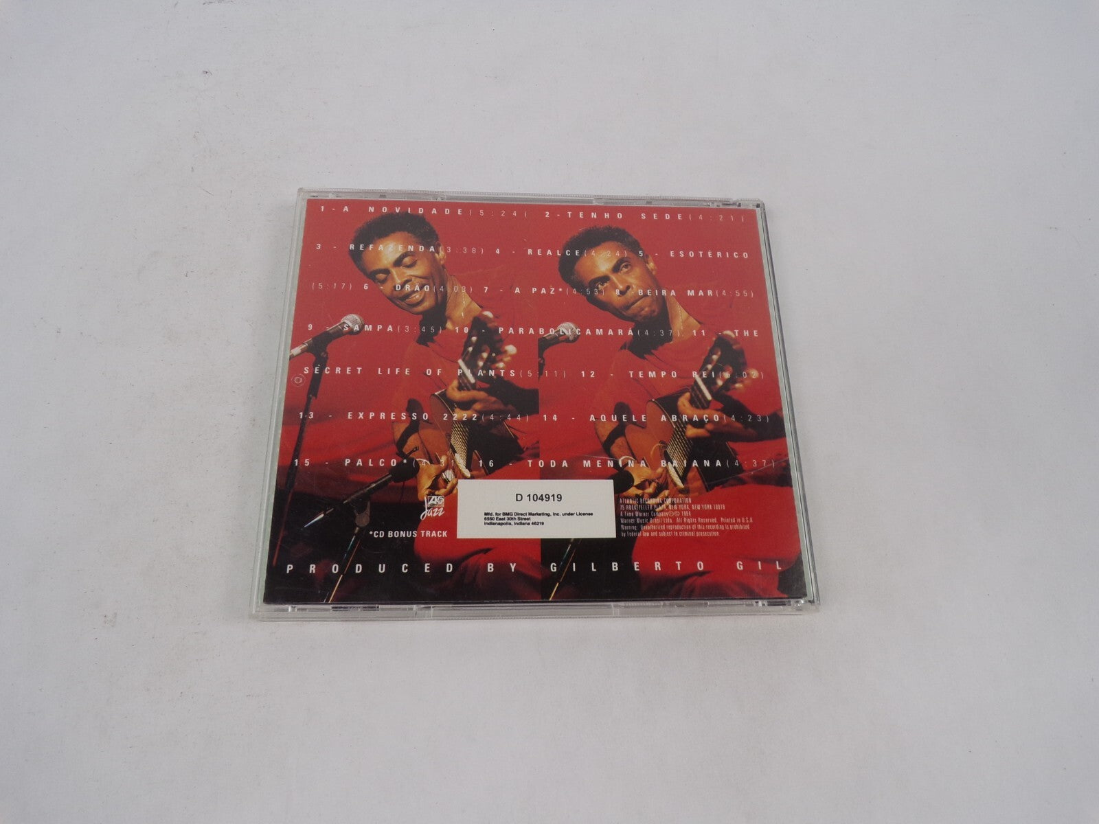 Gilberto Gil AcousticA Novidade Tenho Refazenda Realce Esoterico Drao A PazCD#71