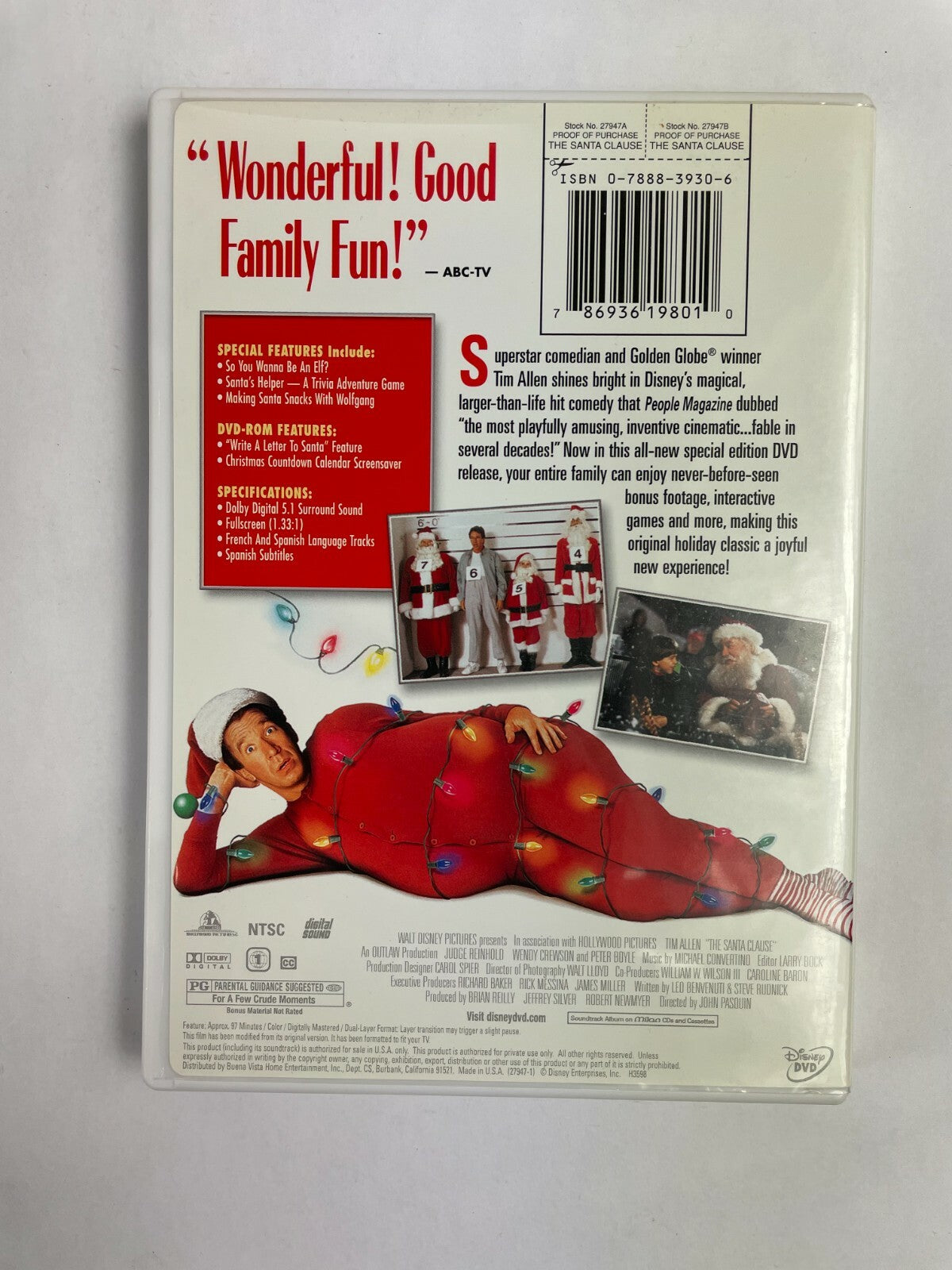 The Santa Clause The Original Family Smash Hit Tim Allen DVD Movies