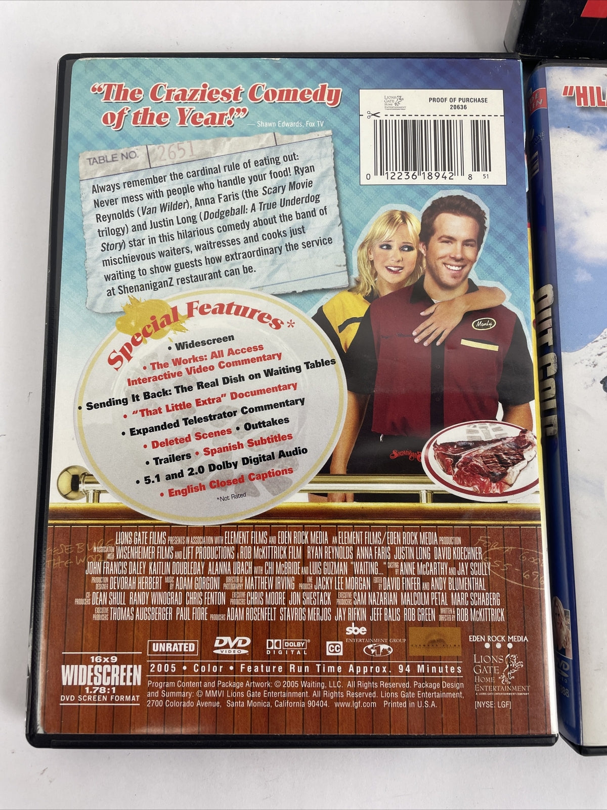 Lot Of 6 Silly Comedy DVDs GOLDMEMBER Waiting Out Cold Scary Movie Hangover NATM