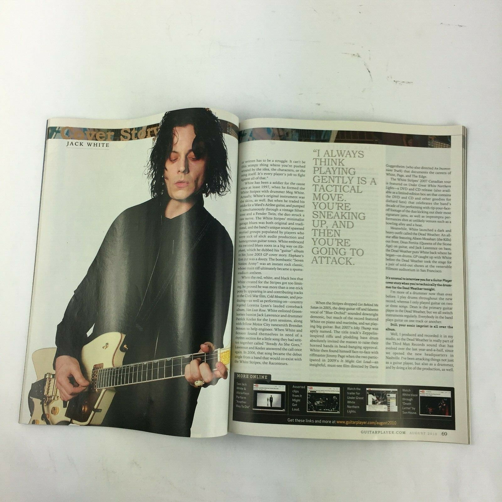 August 2010 Guitar Player Magazine Jack WhiteAlbert Lee Joe Bonamassa Jonny Lang