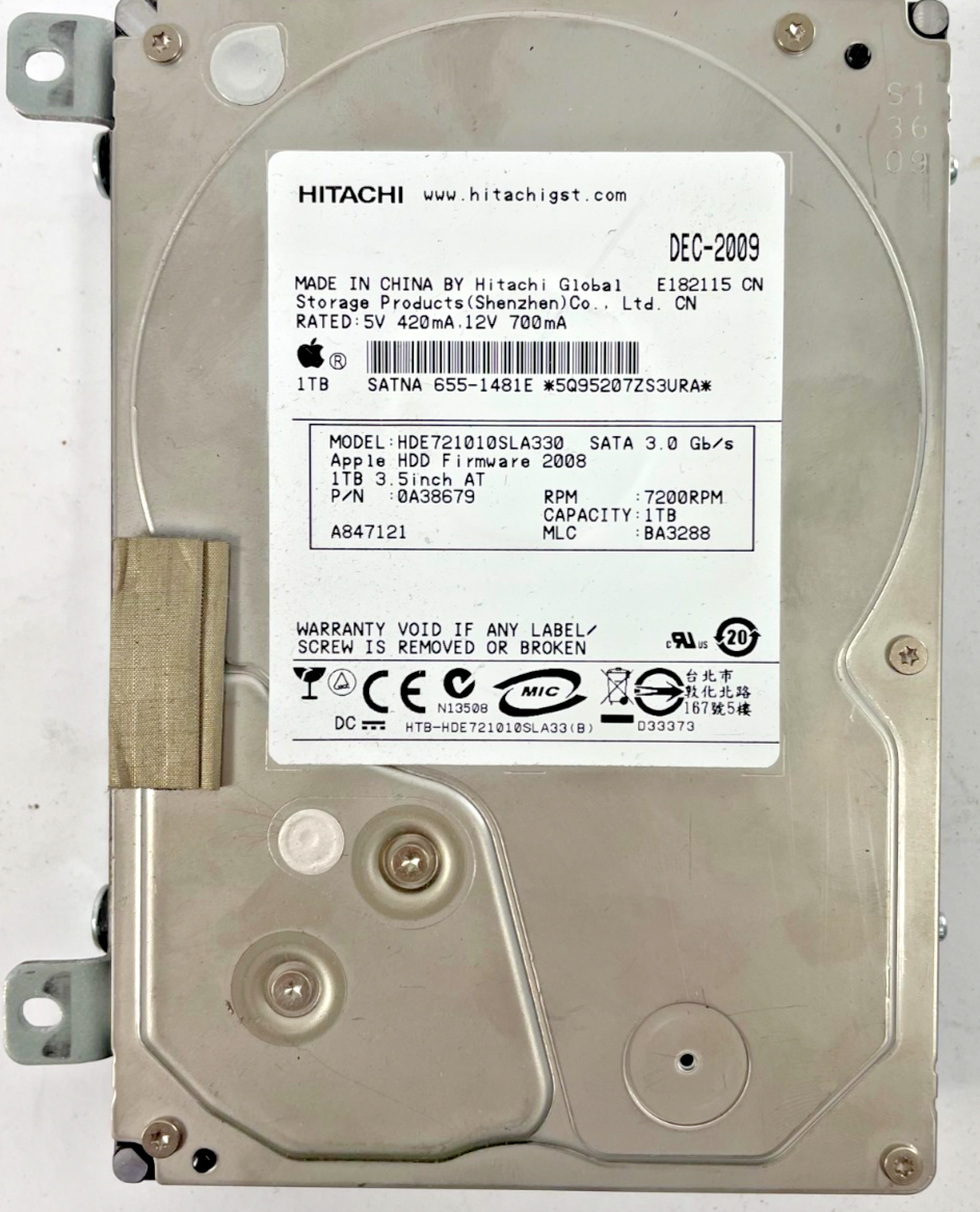 Hitachi HDE721010SLA330 7200 RPM SATA 1 TB Internal Hard Drive Cache 32MB