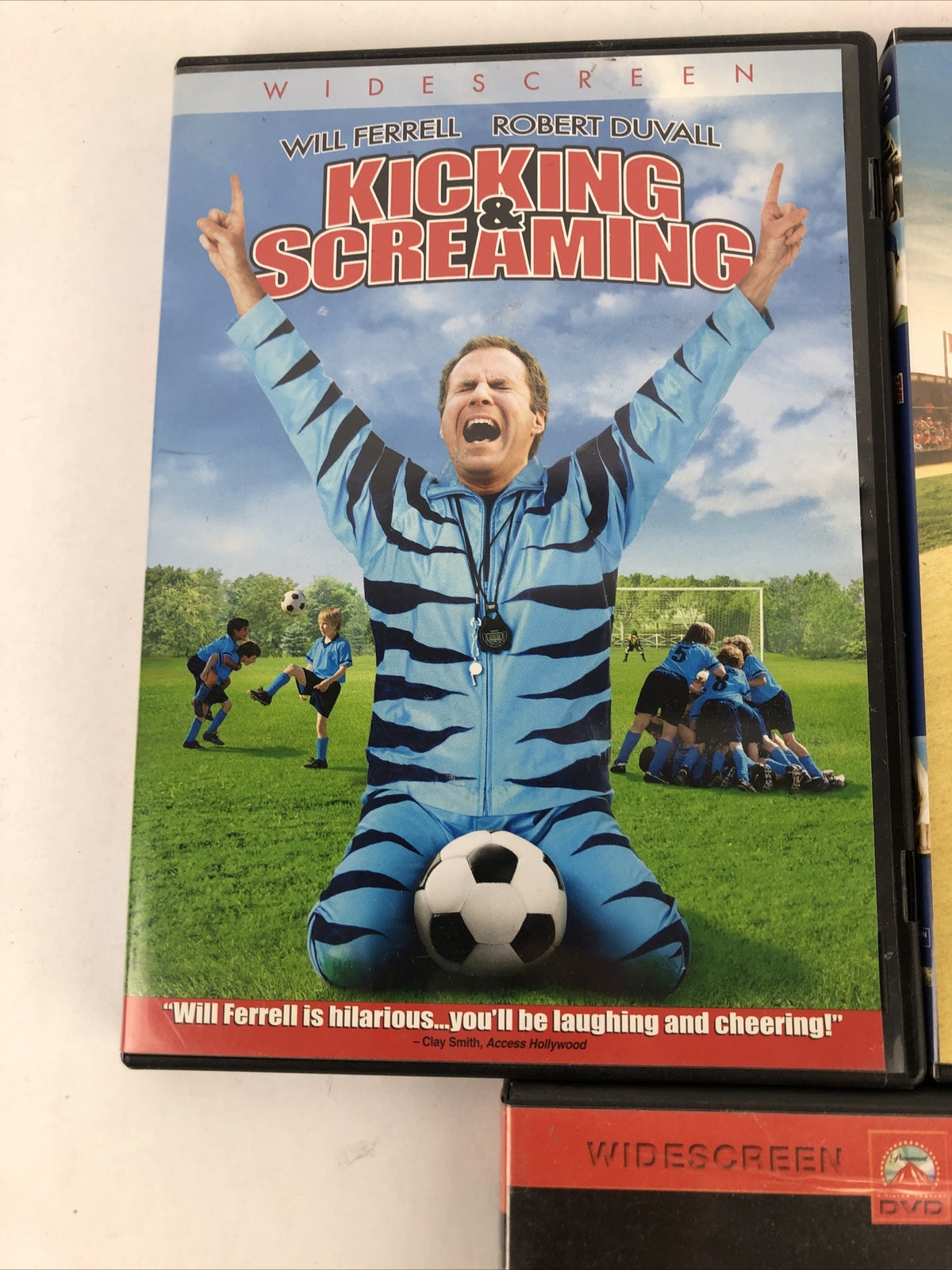 Lot of 3 Silly Funny Sports Movies (DVD) Bundle Benchwarmers Kicking & screaming