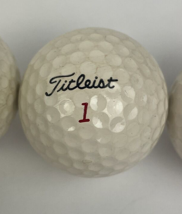 Vintage Titleist by Acushnet golf balls lot of 3 number 1 collectible golf memorabilia display set