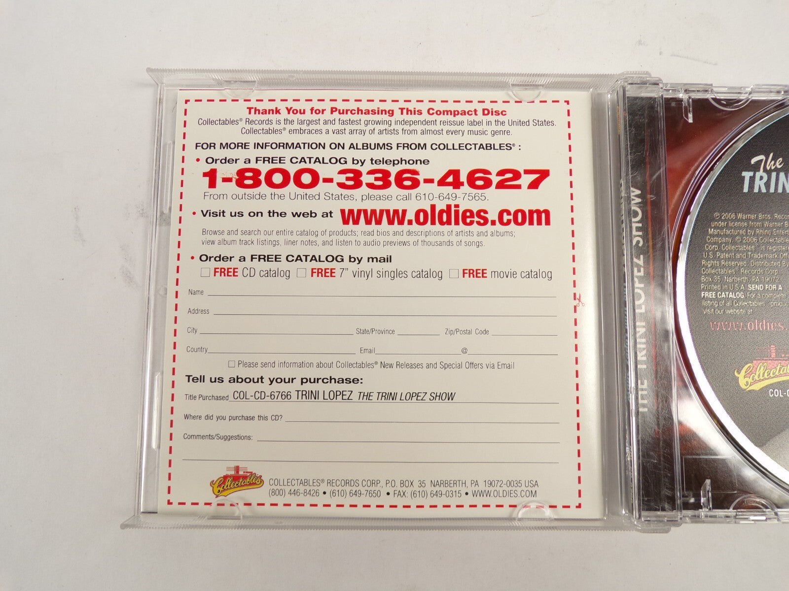 Trini opez The Trini Lopez Show Twenty Five Mlles Games People Play CD#50