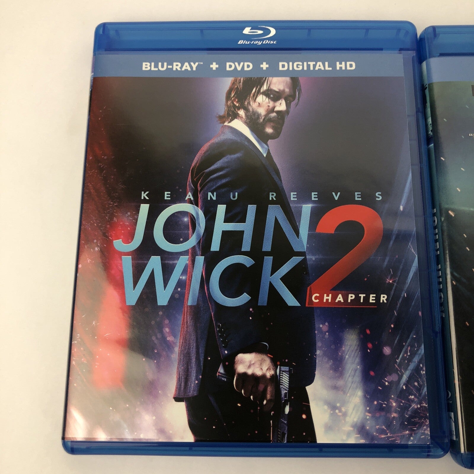 John Wick Keanu Reeves Movies Series 1 Chapter 2 ~ Blue Ray DVD Set Mint Discs