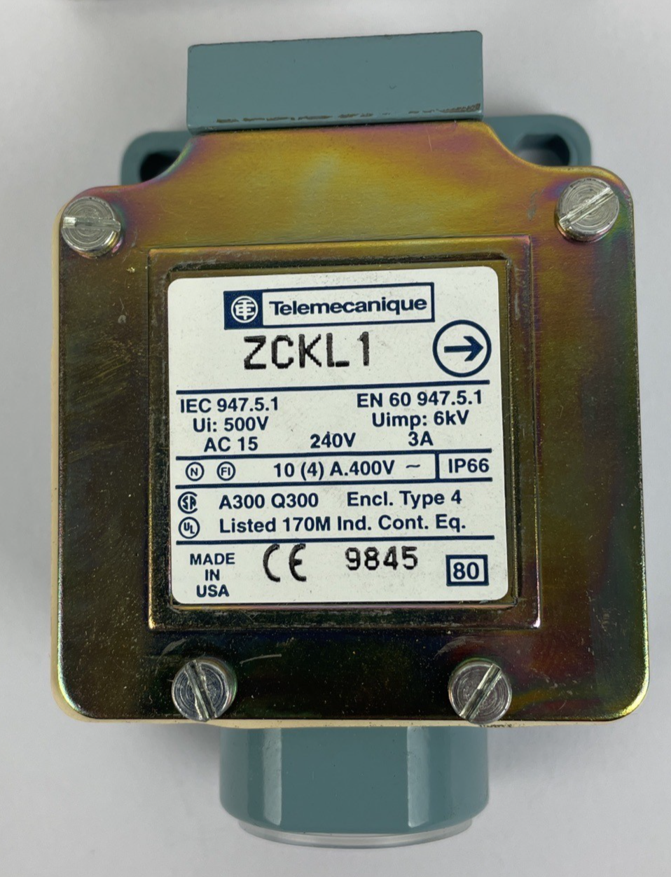 OEM Telemecanique ZCKL1 Limit Switch Body 1NO/1NC , 10A 240V