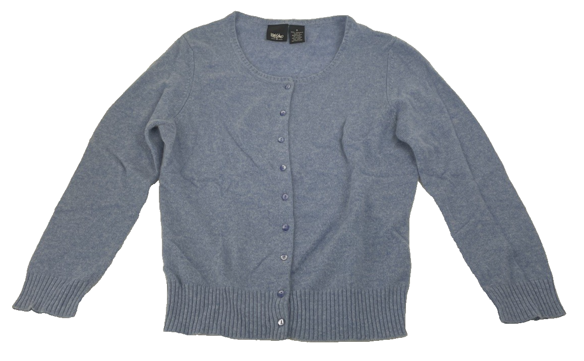 Mossimo Supply Co. Women’s Knit Cashmere Cardigan Small Blue Sweater Open Front