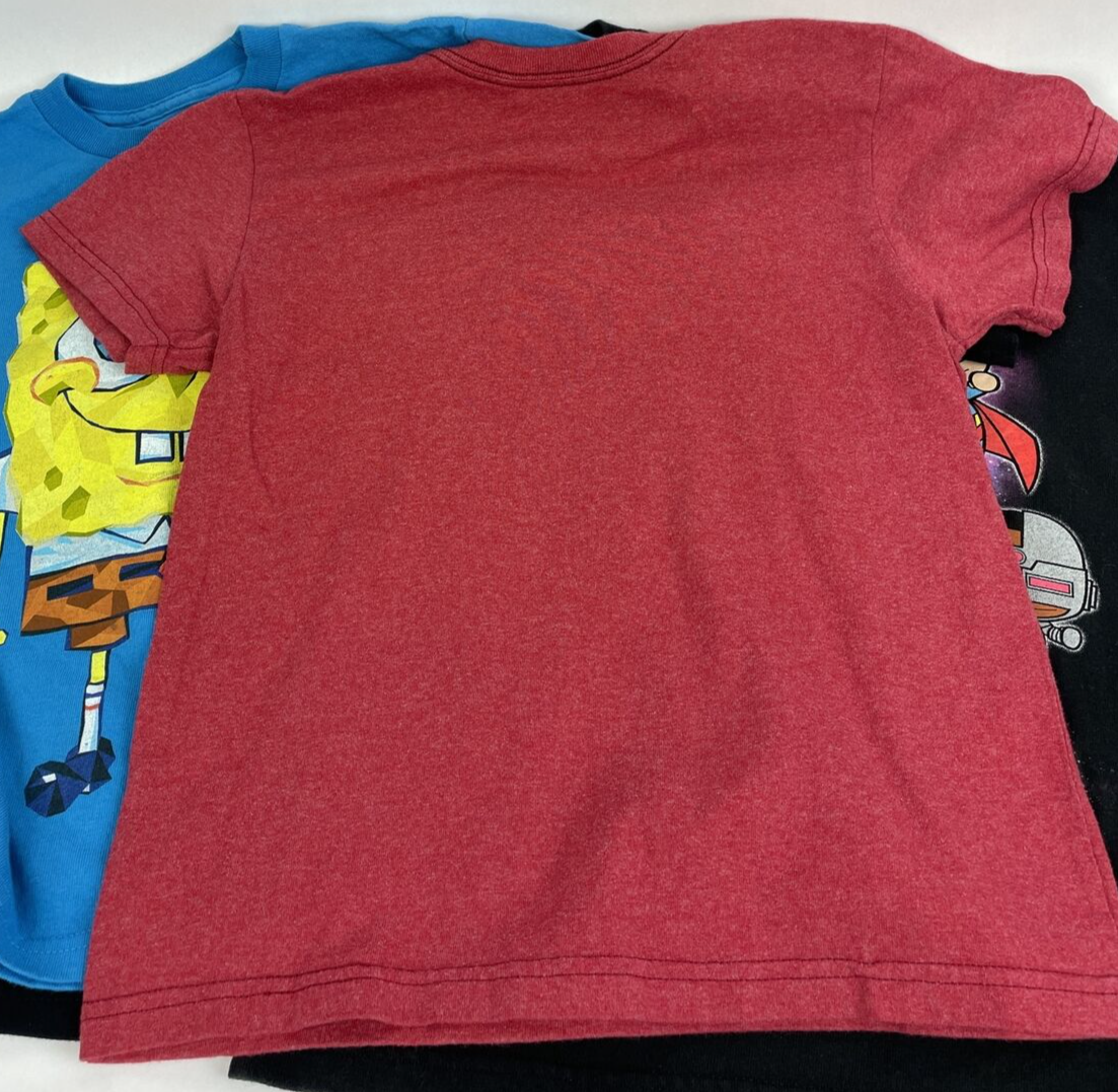 Lot of 4 Kid's Boy's T Shirts Size L7 Disney TMNT Sponge Bob DC Batman Superman