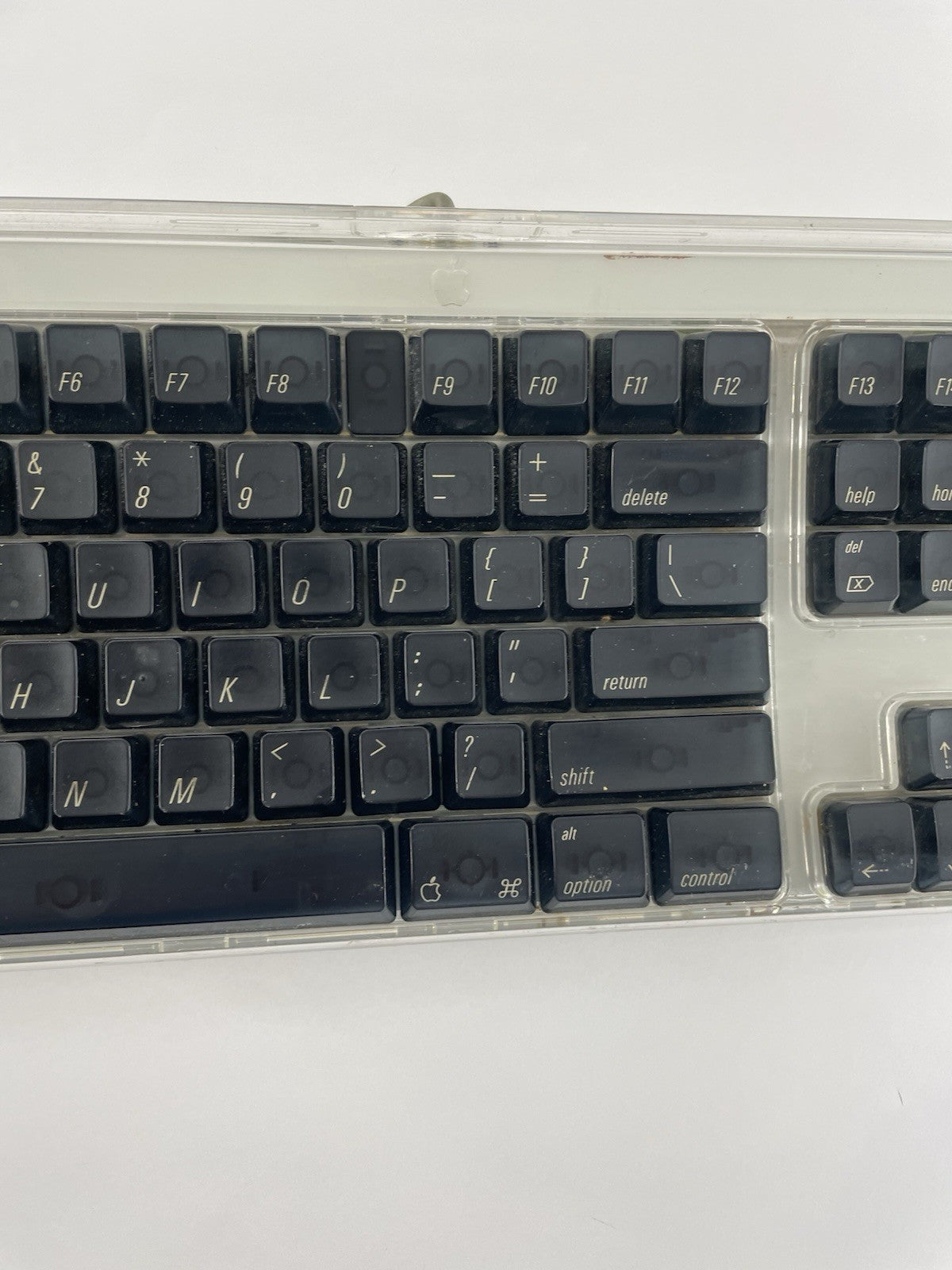 Vintage Apple PRO Keyboard Computer iMac Macintosh M7803 Silver/Clear/Black Keys