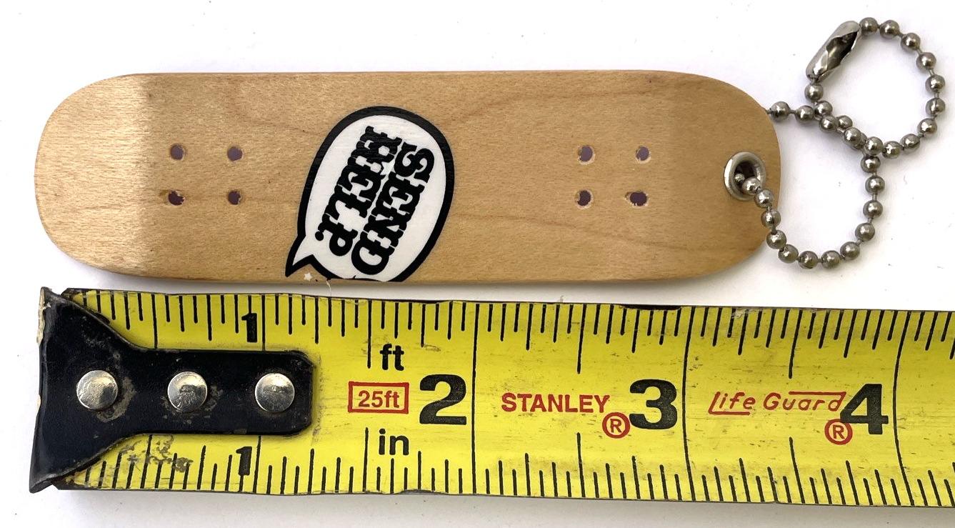 Todd Bratrud SEND HELP Skateboarding TECH DECK Keychain Folk Art Piece OOAK