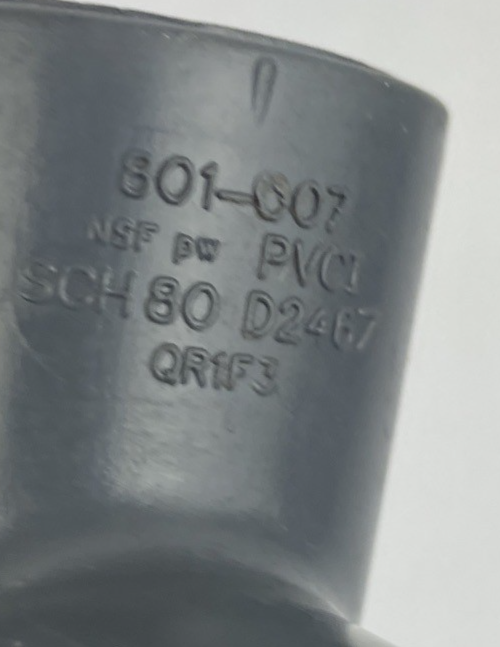 Lot of 2 x NEW Spears LASCO 801-007 3/4" PVC Schedule 80 Tee Valve