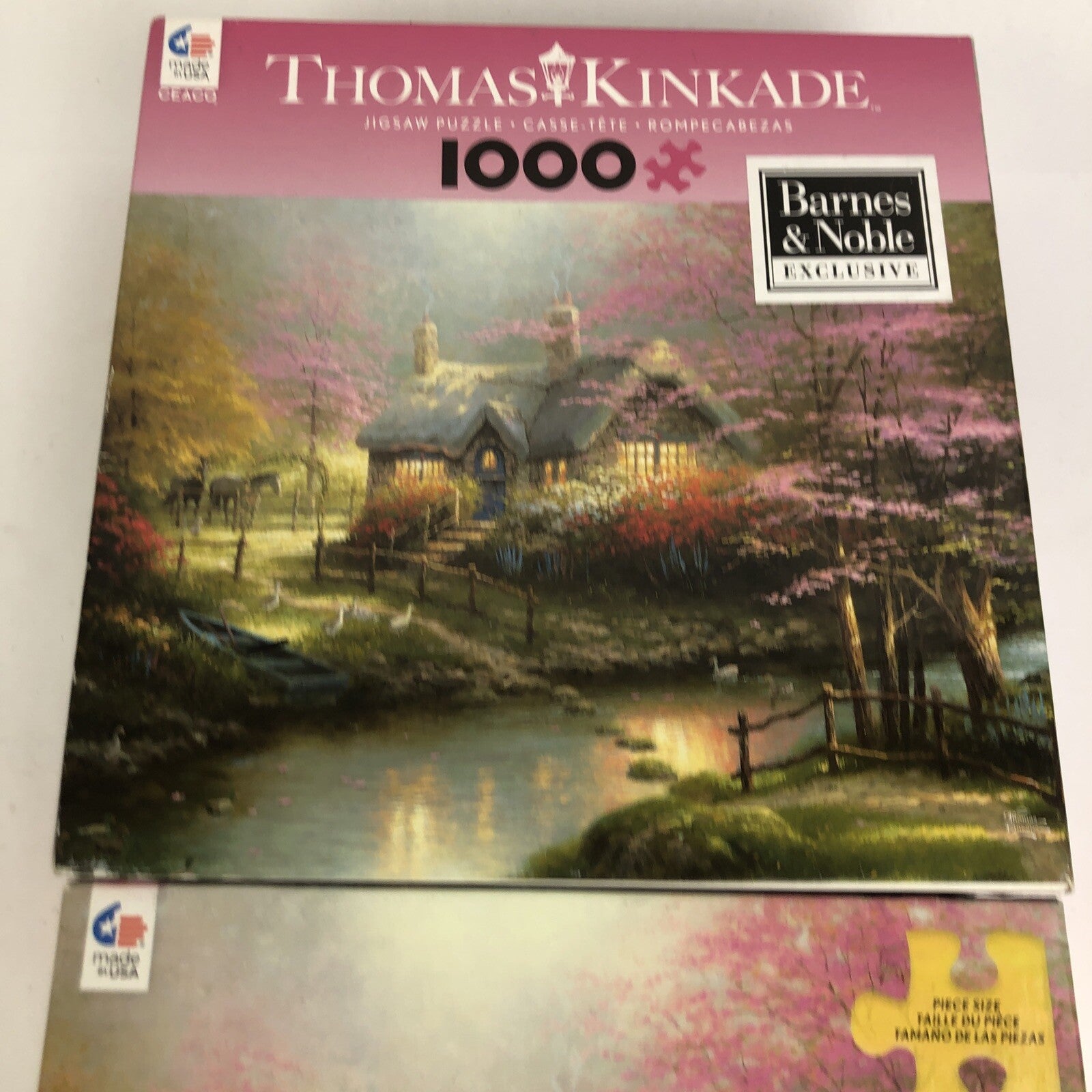 Thomas Kinkade CEACO  Jigsaw Puzzles - Set of 2 1 x 1000 1 x 300 Pieces Complete
