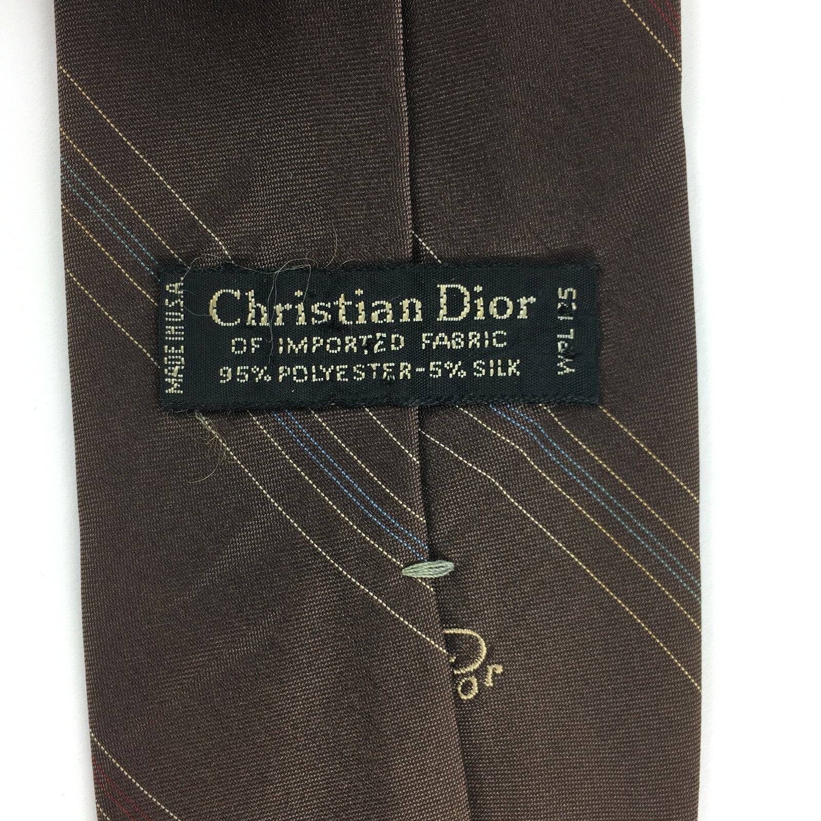Genuine Christian Dior 100%Silk Handmade Stylish Formal/Casual Tie MultiColoured