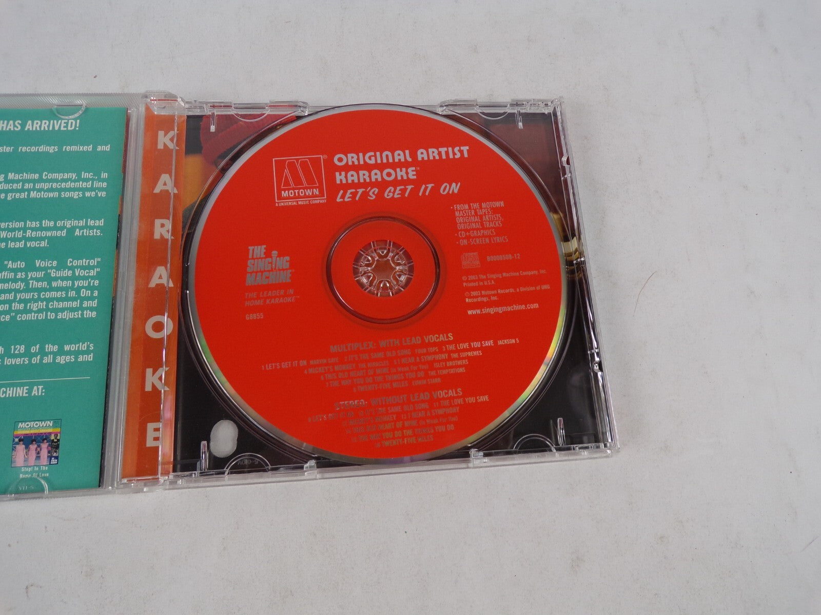 Motown Master Recordings Original Artist Haraoke Dancing In The Street KaraCD#22