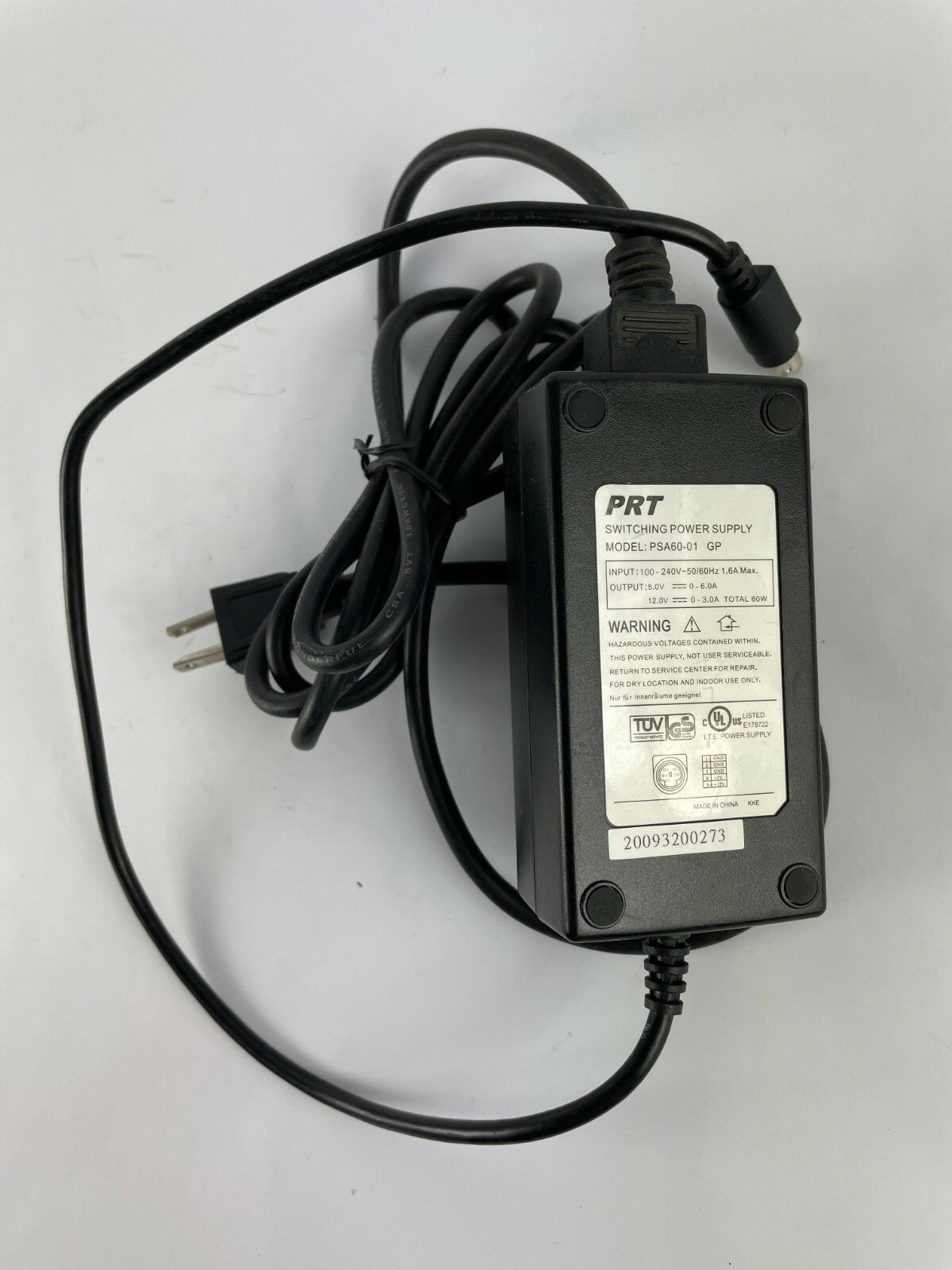Genuine PRT PSA60-01 GP Output 5/12 V 300/600 mA Power Supply Adapter A58