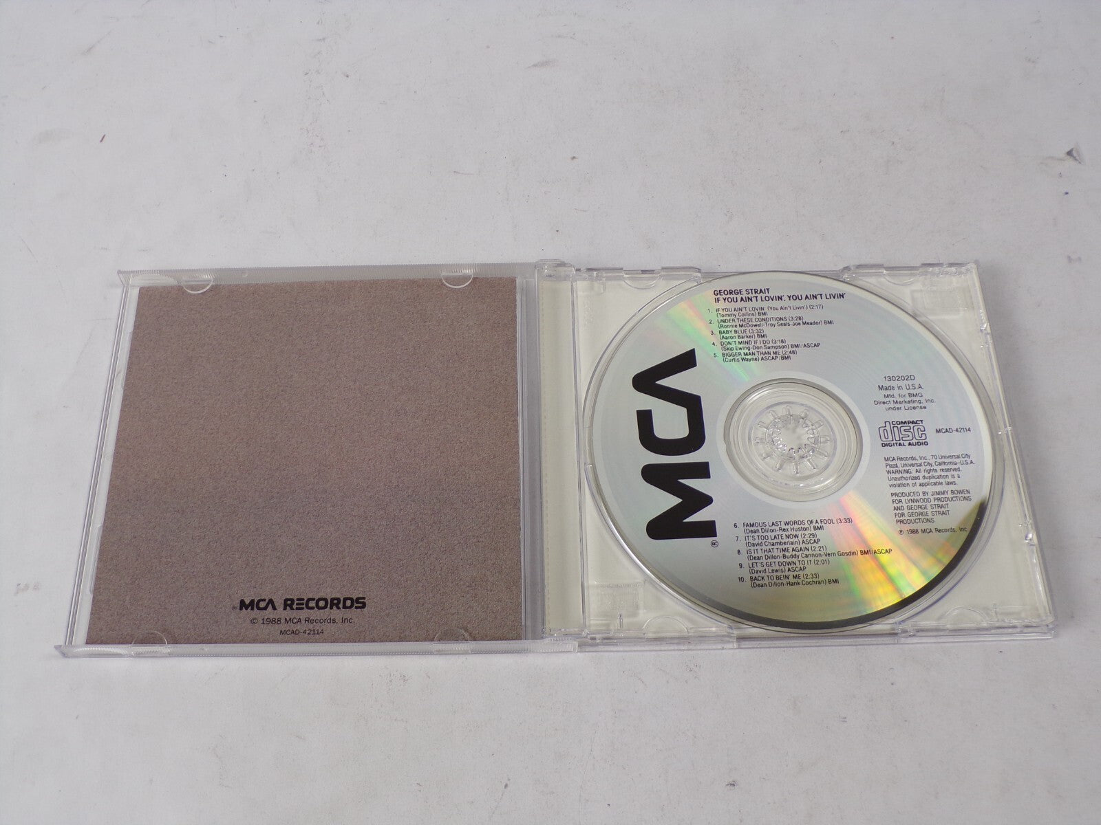 George Strait If You Ain't Lovin' You Ain't Livin' Under Tese Conditions CD#62