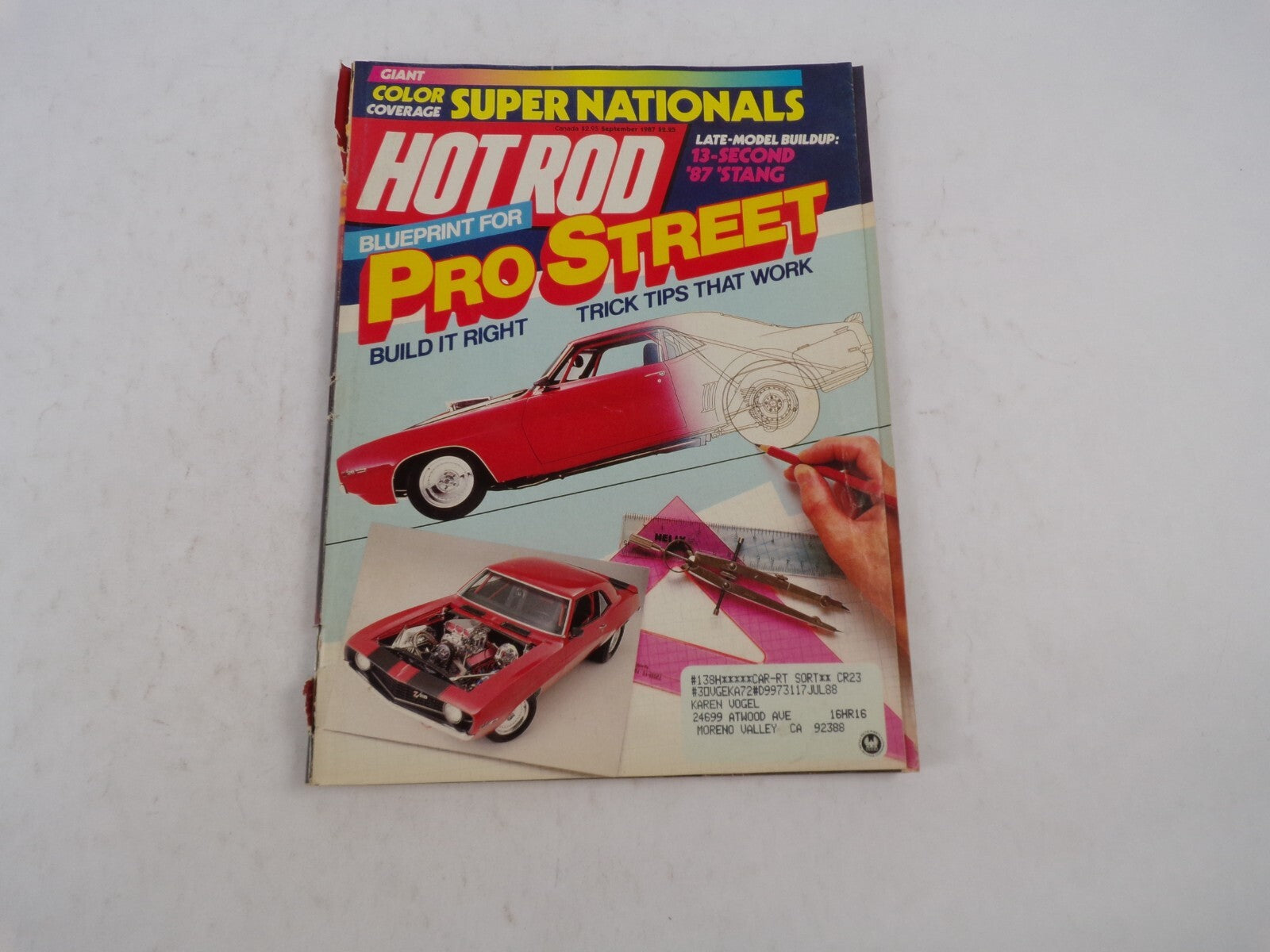 July 1988 Hot Rodding Magazine Super Nationals Blueprint For Pro Street Build I