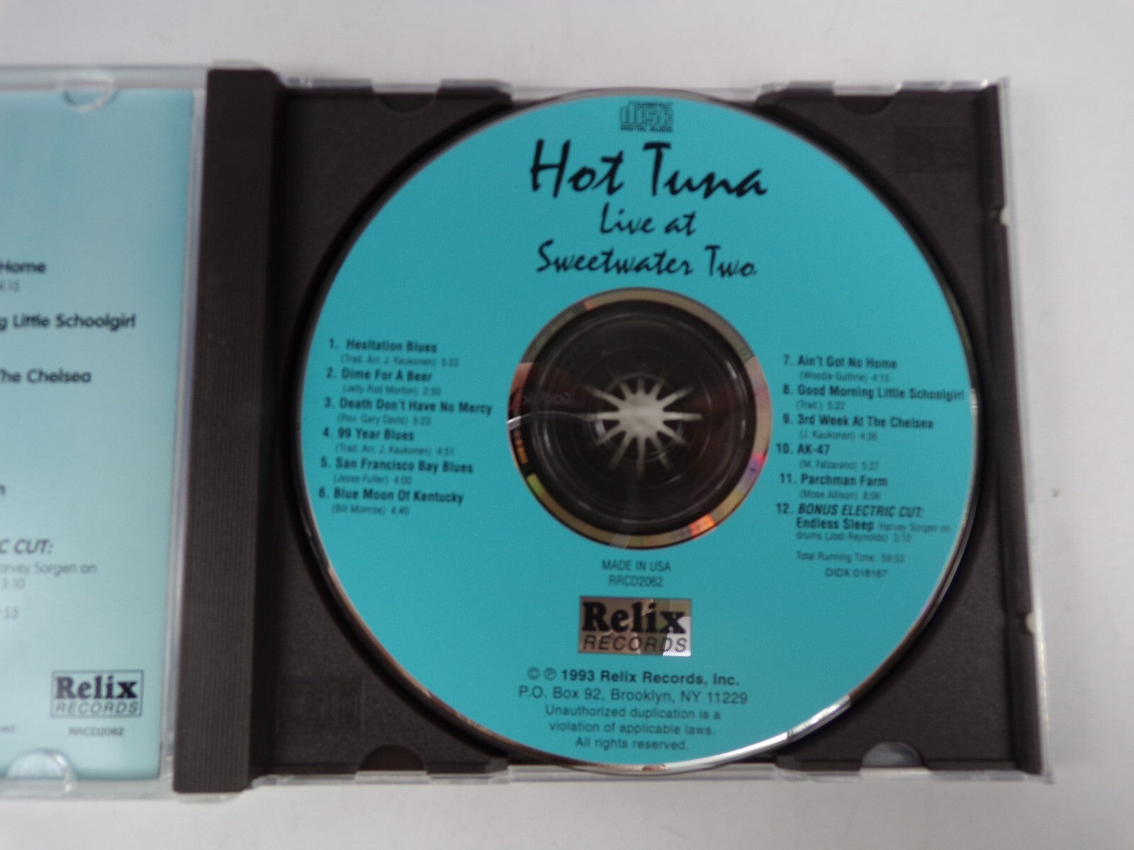 Hot Tuna Live at Sweetwater Two CD #24