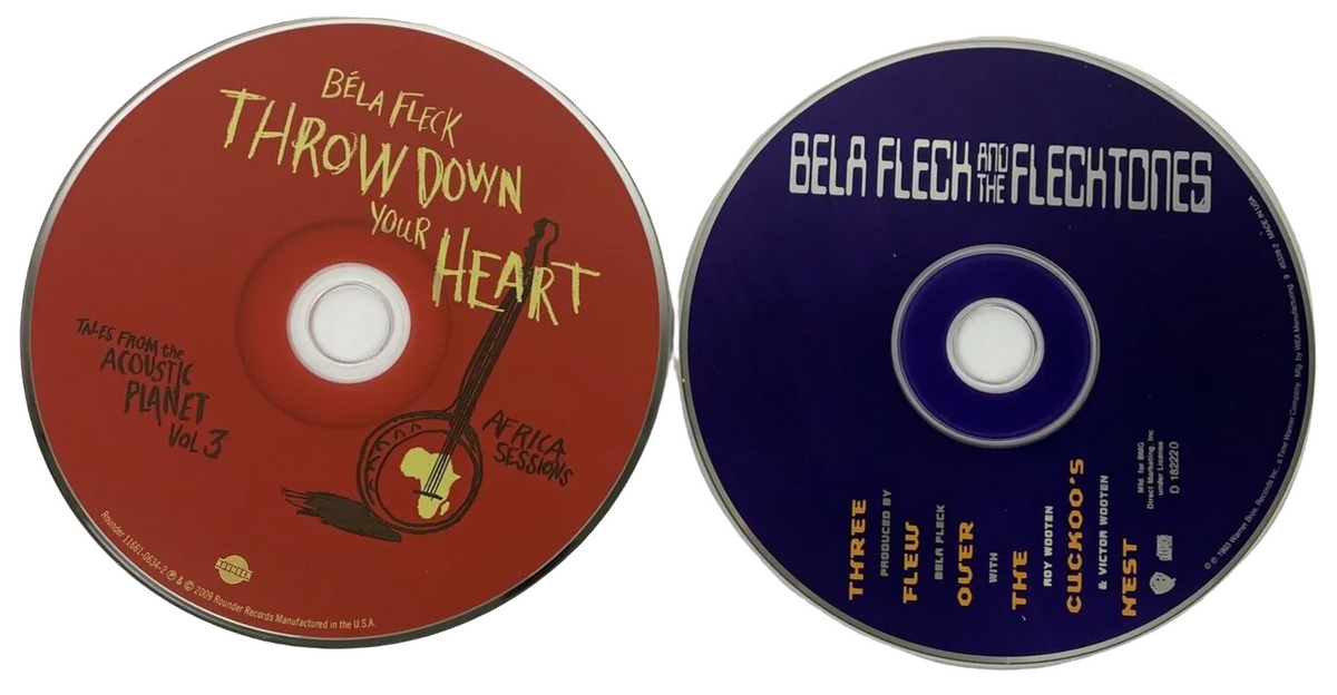 2 x Béla Fleck CD  s -Throw Down Your Heart 2009 + Bela Fleck & the FLECKTONES