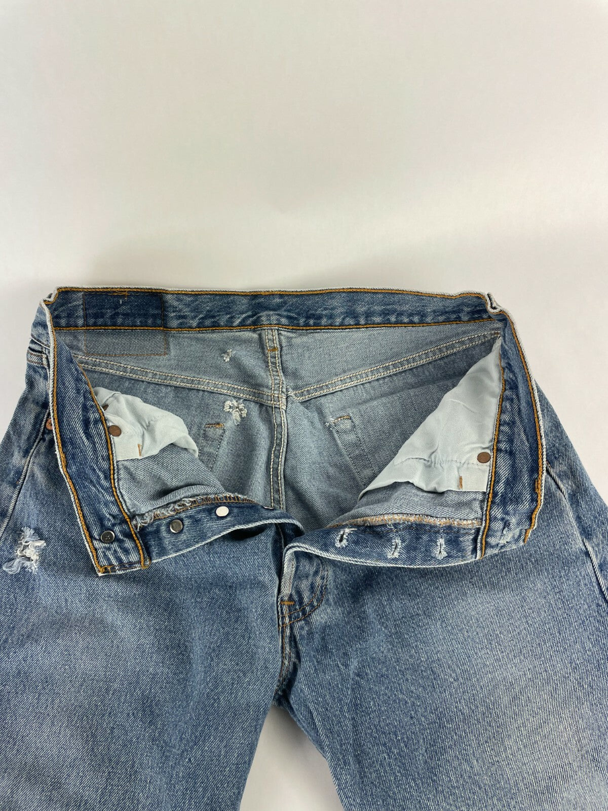 Levi's Men's Light Blue 501 Regular Fit Straight Leg Jeans Size W 34 L 30