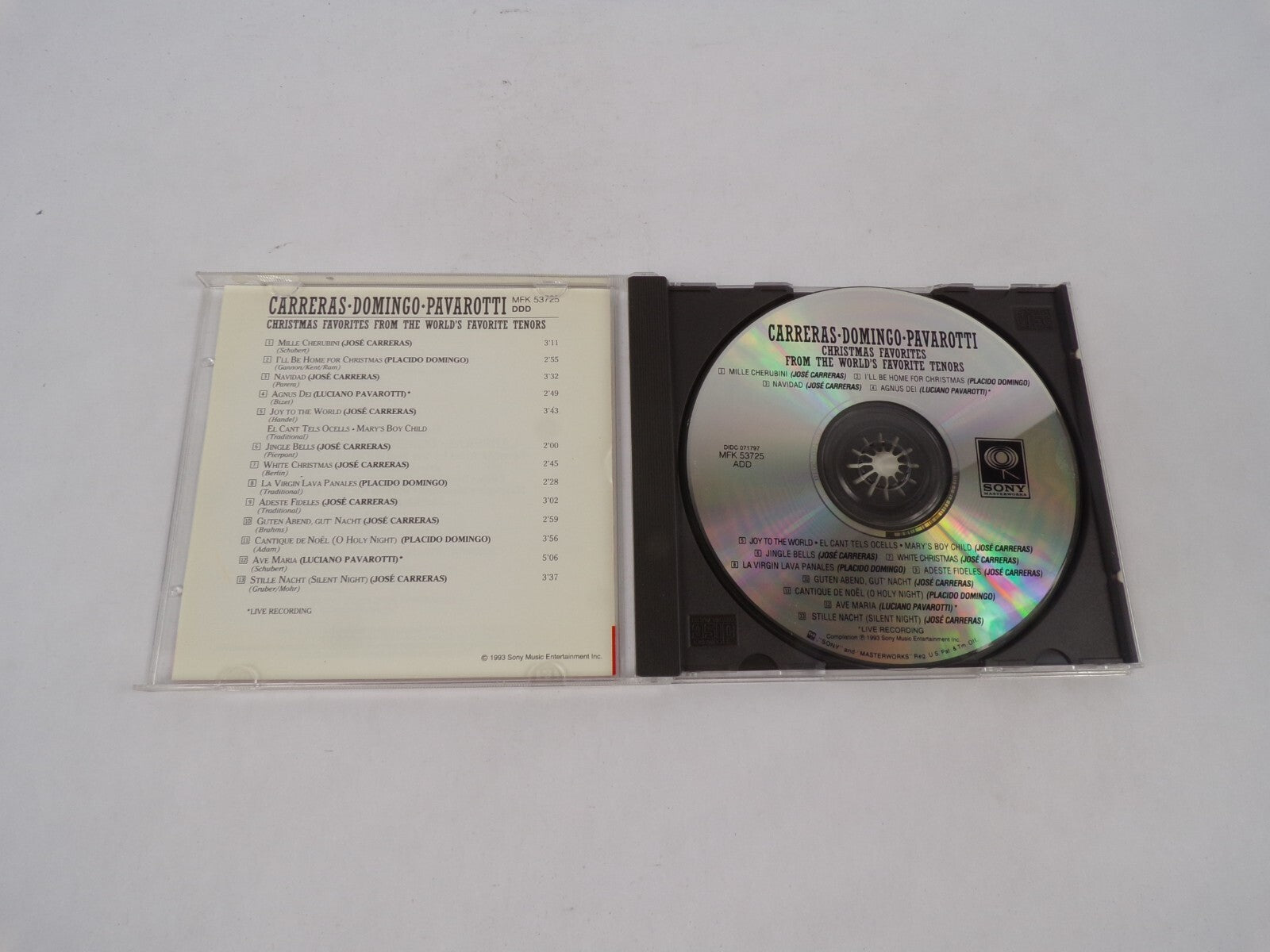 Carreras Domingo Pavarotti Christmas Favorites From The World's Favorite CD#70