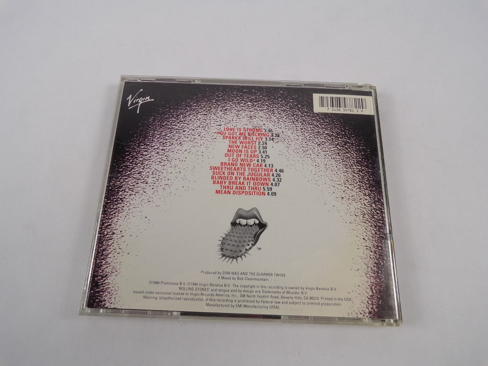 Rolling Stones Voodoo Lounge Mean Disposition Thru and Thru I Go Wild CD#47