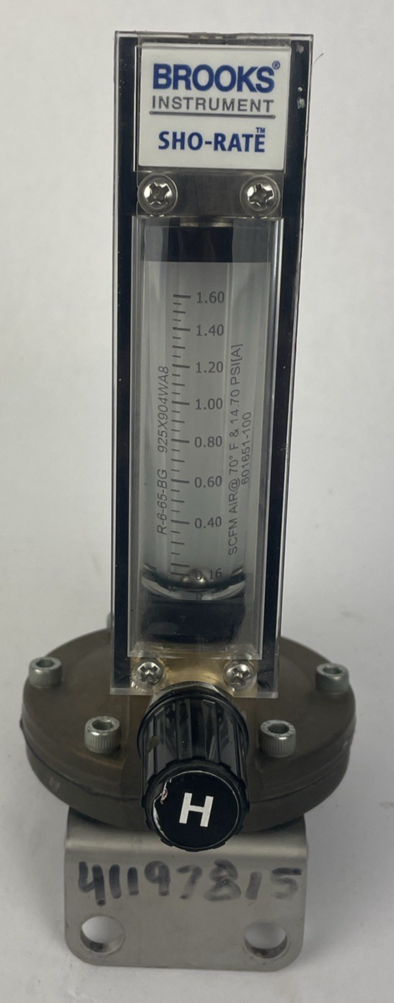 BROOKS Instruments SHO-RATE Glass Tube Variable Flow Meter # 1350GBM3BAJQ1AAA