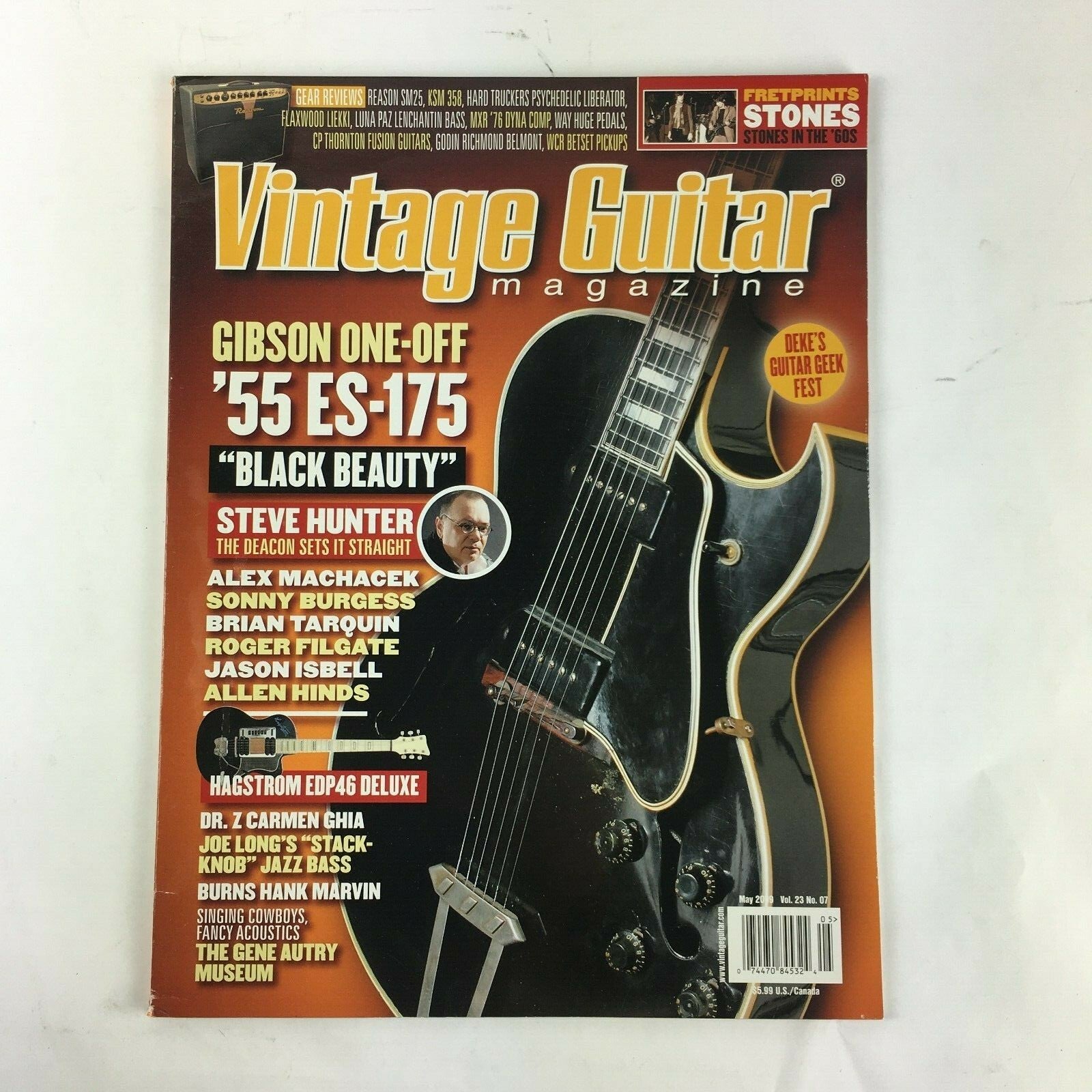 May2009 Vintage Guitar Magazine Gibson One-off 55Es-175 Black Beauty JasonIsbell