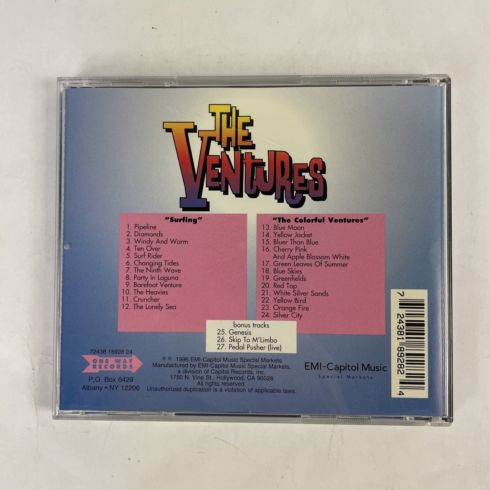 The Ventures - Surfing/Colorful Ventures  CD (1996)  #17 